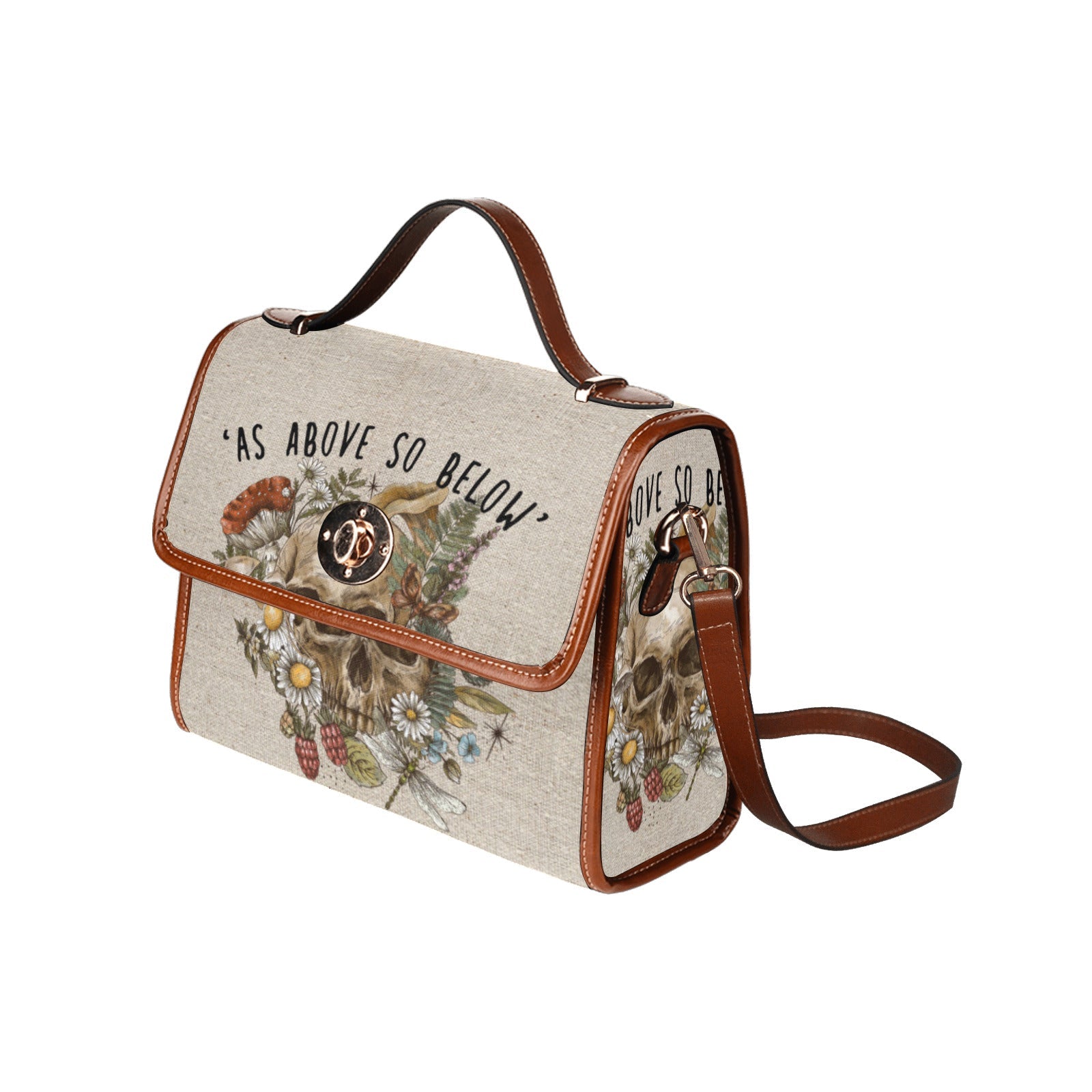 As Above So Below Forest Cottagecore Satchel Canvas Bag - sense forest