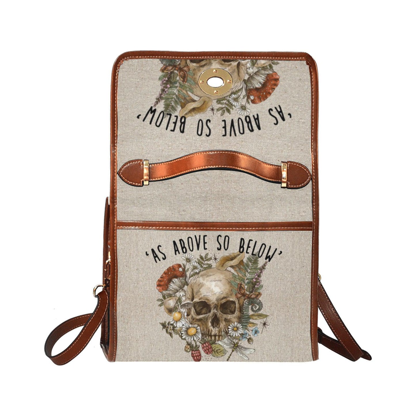As Above So Below Forest Cottagecore Satchel Canvas Bag - sense forest