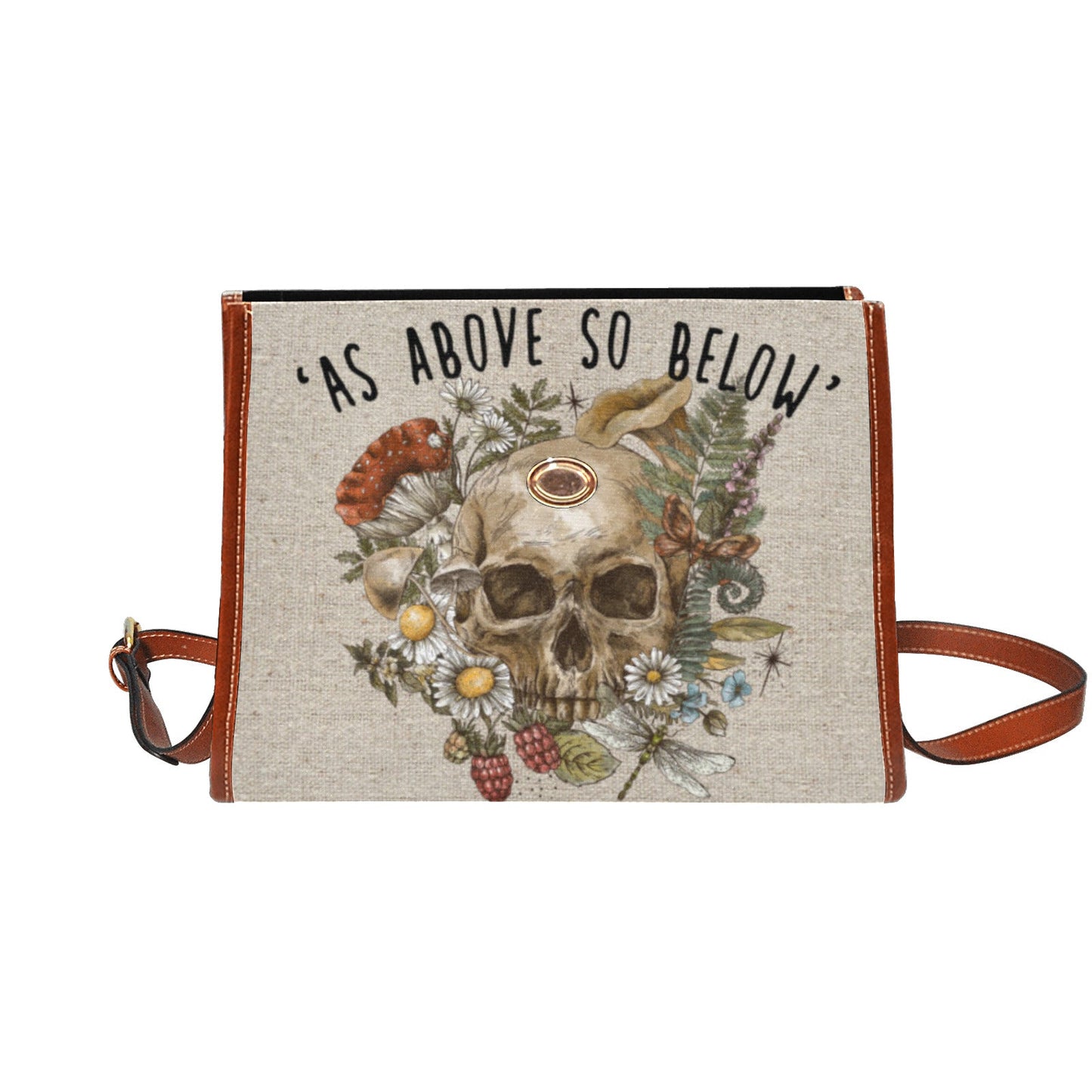 As Above So Below Forest Cottagecore Satchel Canvas Bag - sense forest