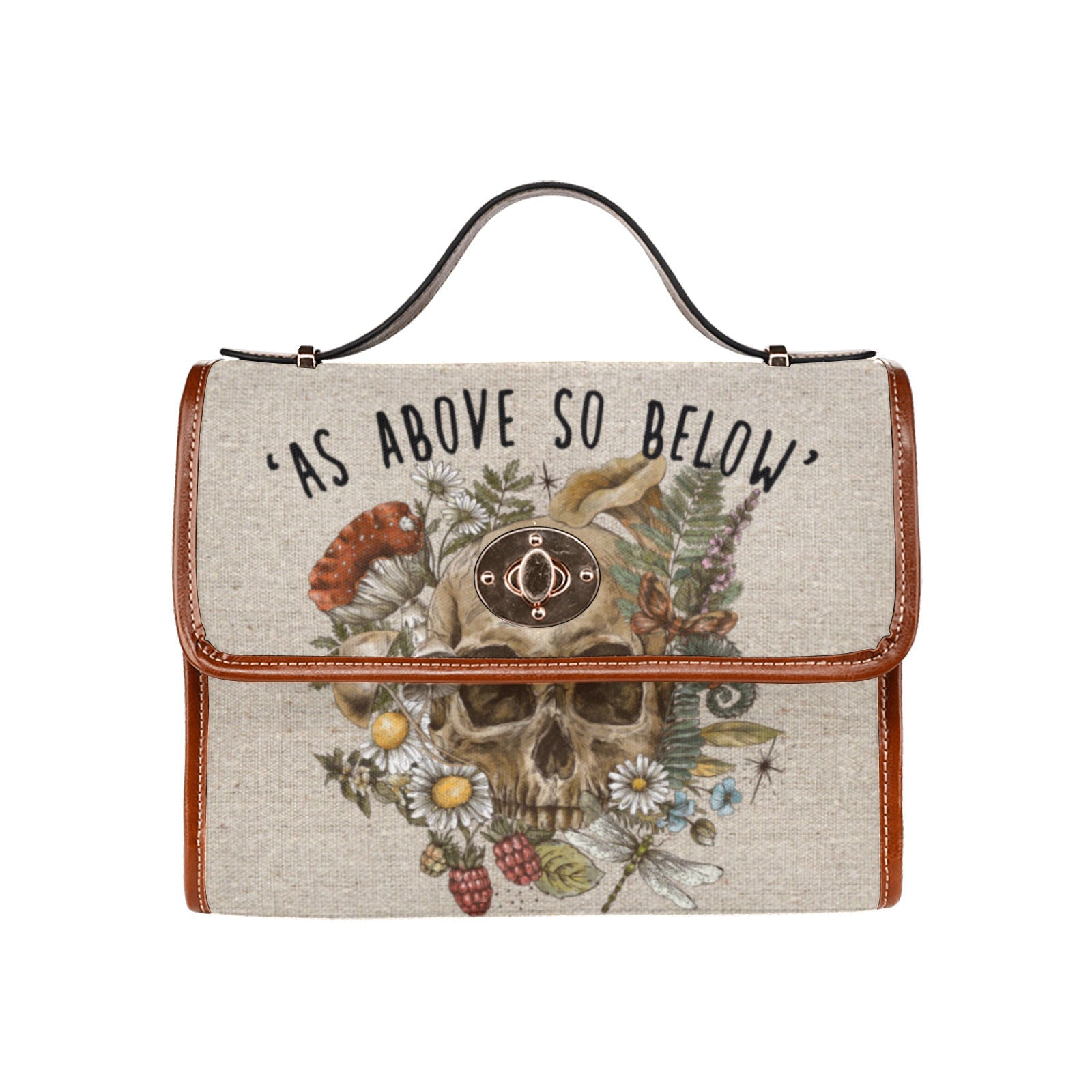 As Above So Below Forest Cottagecore Satchel Canvas Bag - sense forest