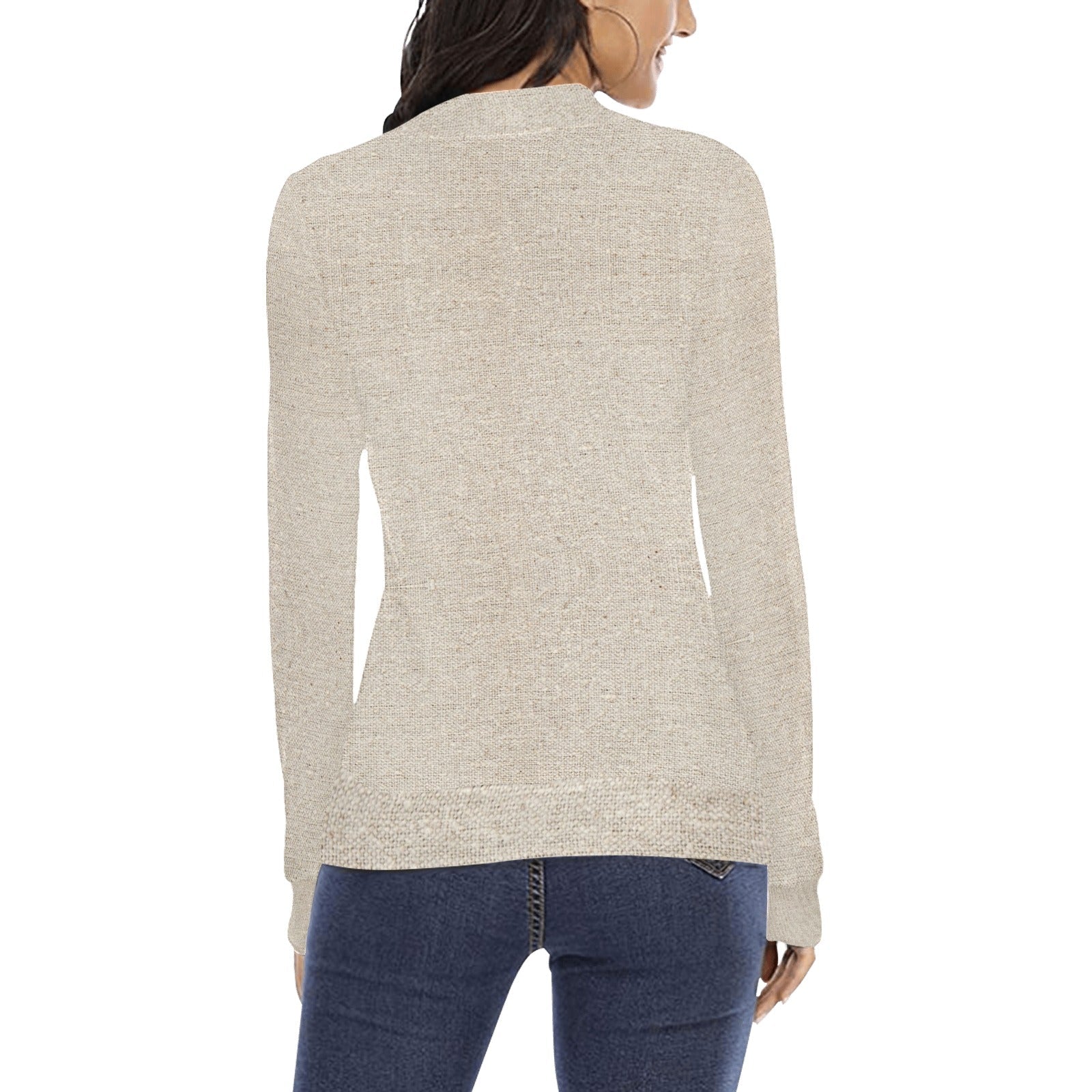 As Above So Below Witch Long Sleeves Shirt Women's All Over Print Mock Neck Sweater - sense forest