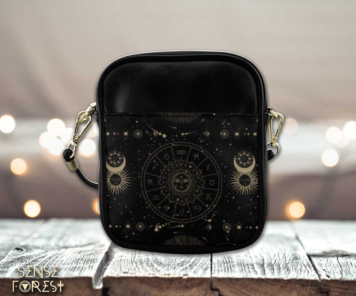 Astrology mini crossbody Sling witch Bag - sense forest