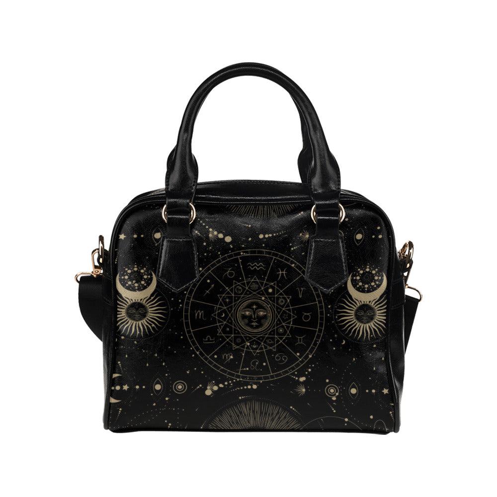 Astrology zodiac bowler Handbag with strap - sense forest