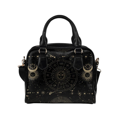 Astrology zodiac bowler Handbag with strap - sense forest
