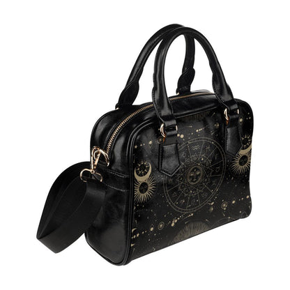 Astrology zodiac bowler Handbag with strap - sense forest