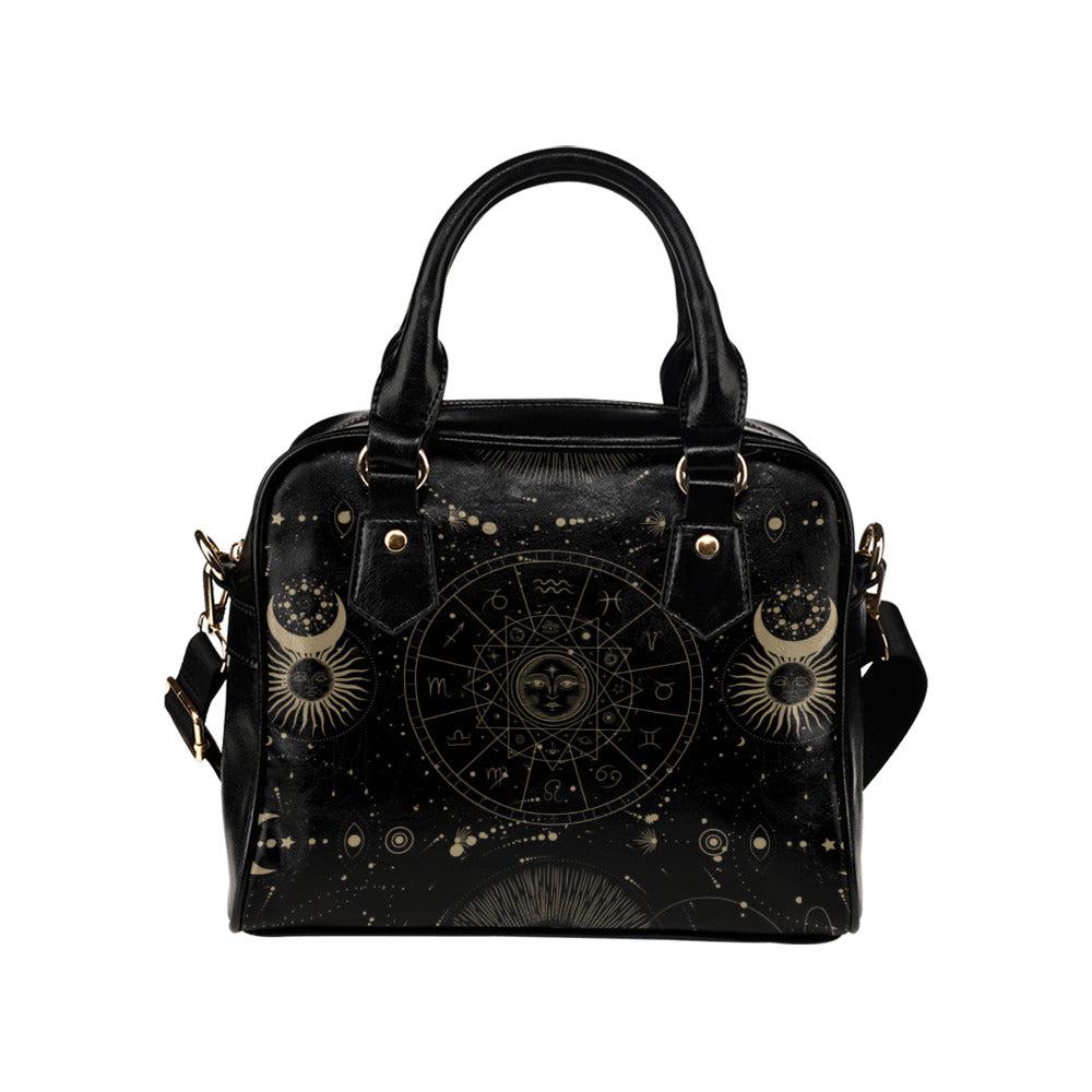 Astrology zodiac bowler Handbag with strap - sense forest