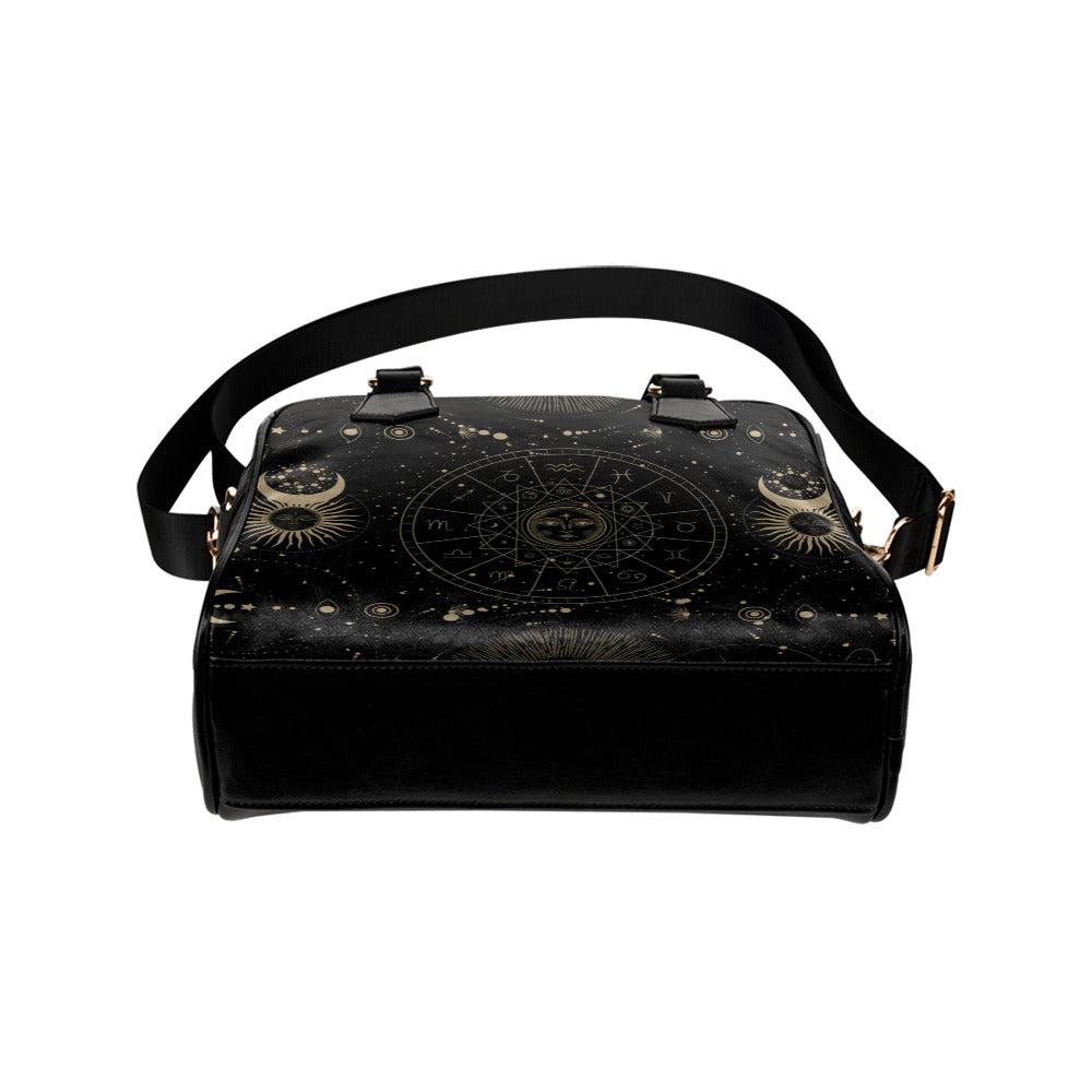 Astrology zodiac bowler Handbag with strap - sense forest