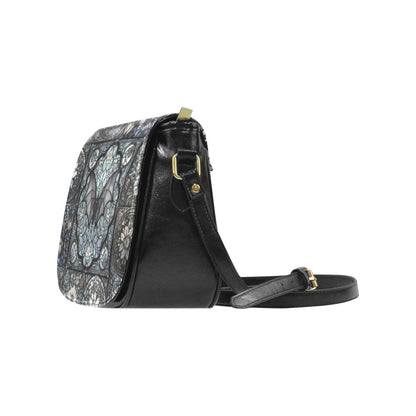Medieval Goth Stained Glass Bat Saddle Bag | Sense Forest