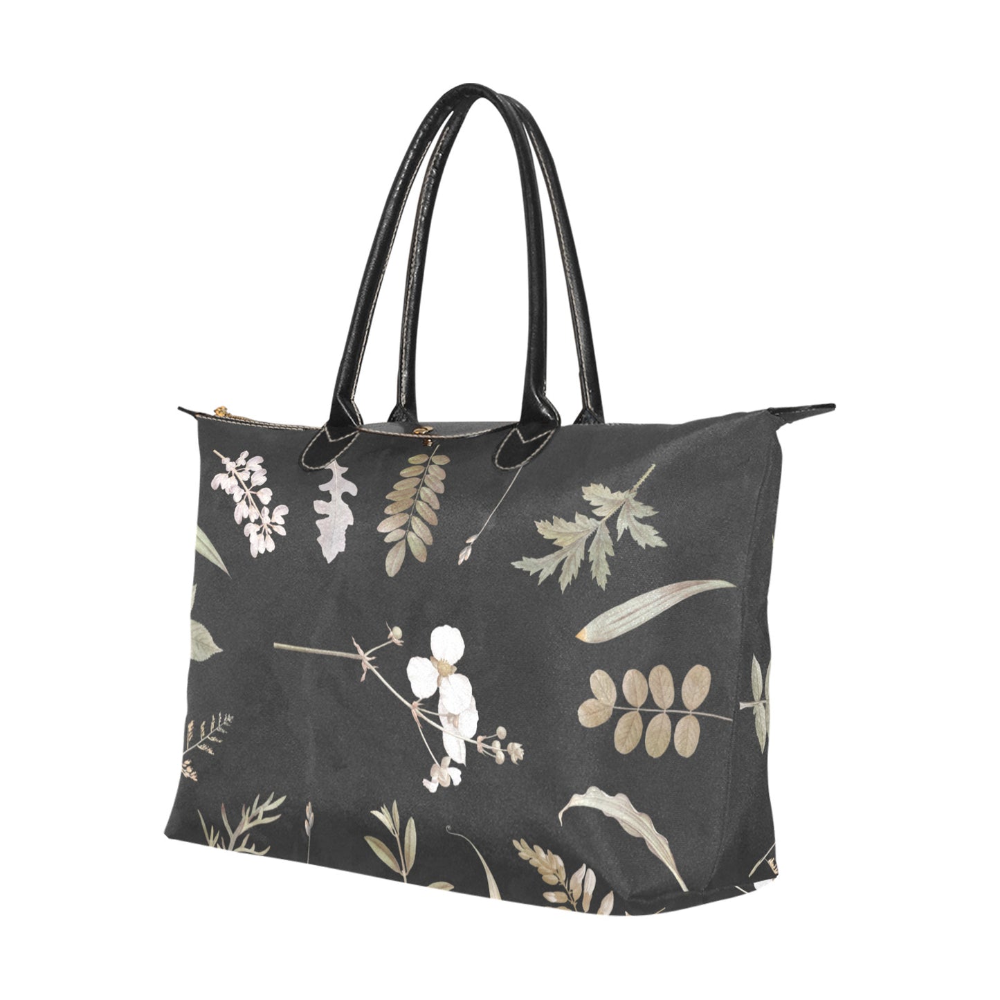 Cottagecore dried flower frame zip tote Women's Classic Handbag