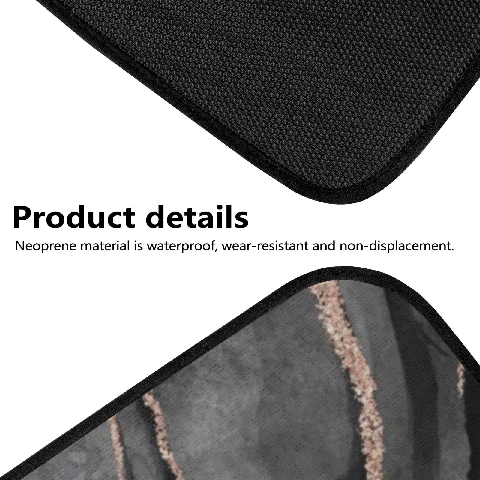 Black glitter Back and Front Car Floor Mats - sense forest