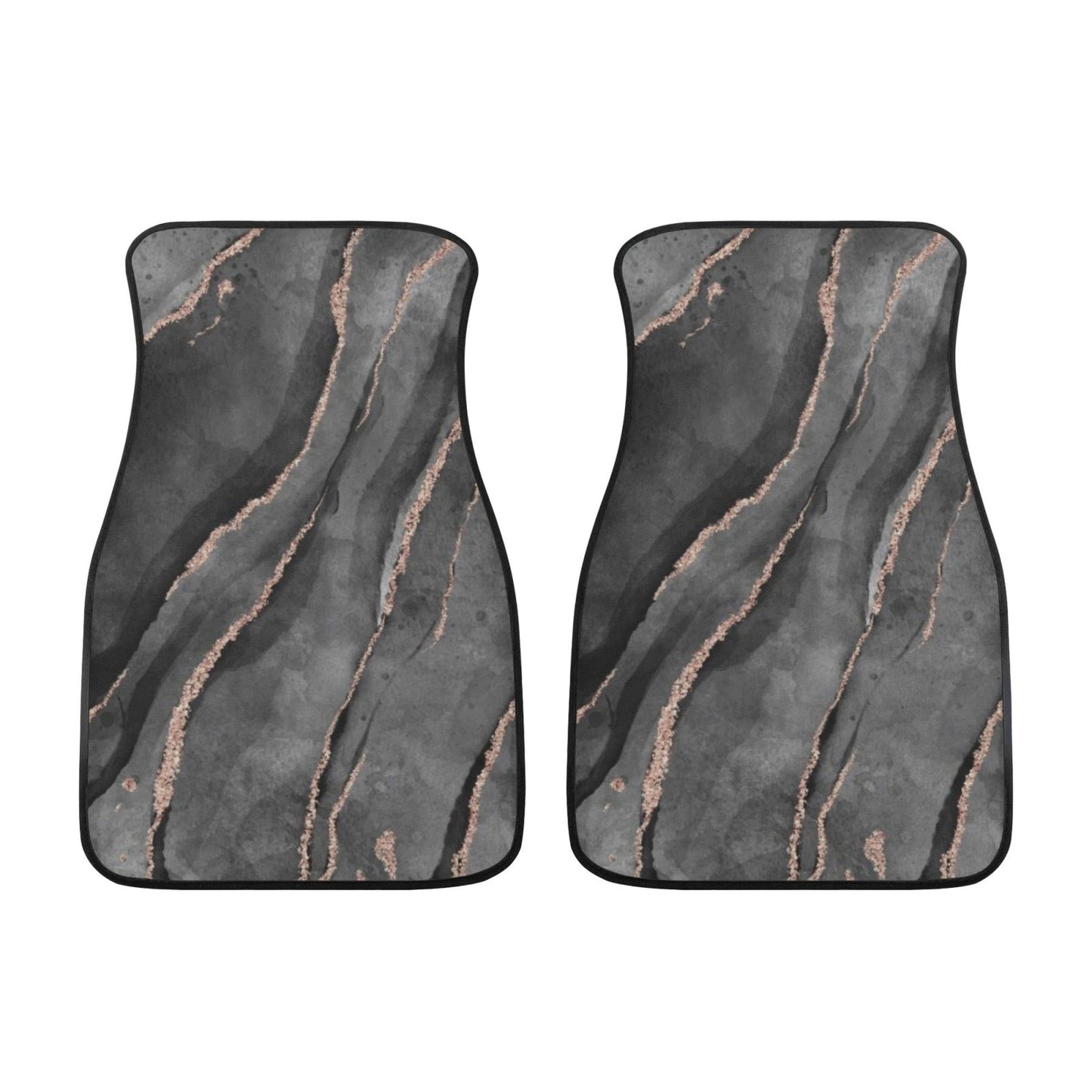 Black glitter Back and Front Car Floor Mats - sense forest