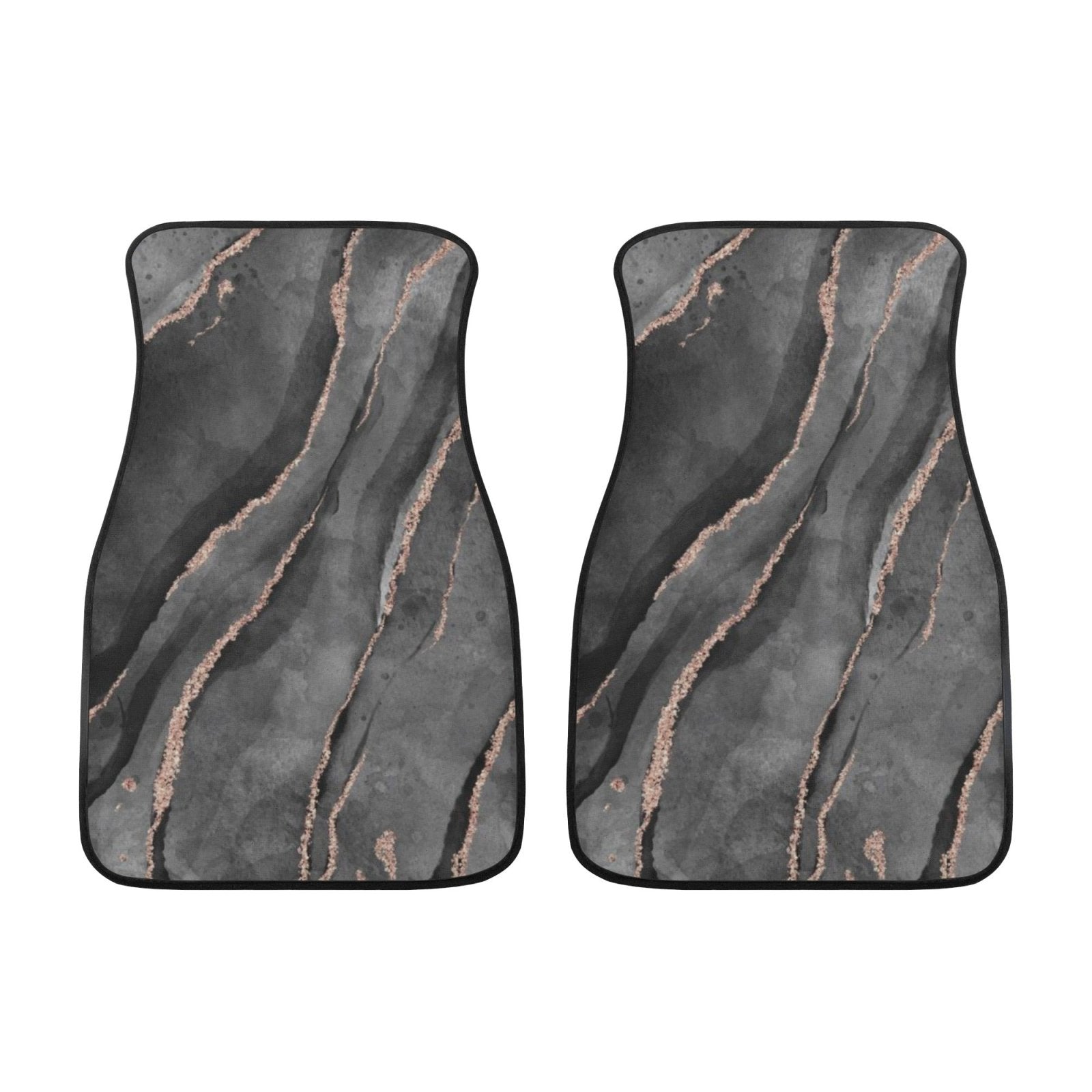 Black glitter Back and Front Car Floor Mats - sense forest