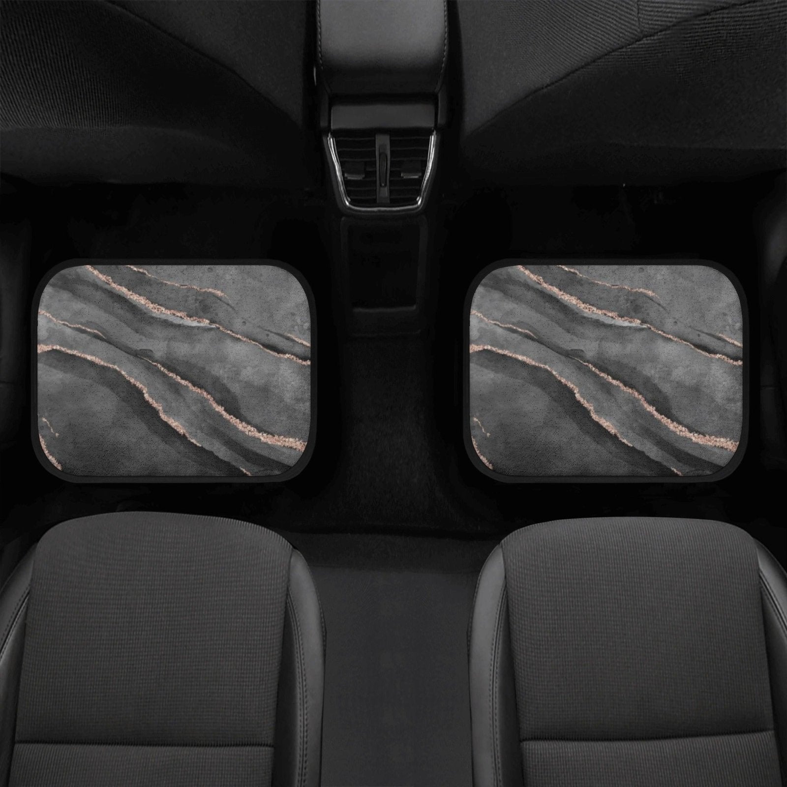 Black glitter Back and Front Car Floor Mats - sense forest