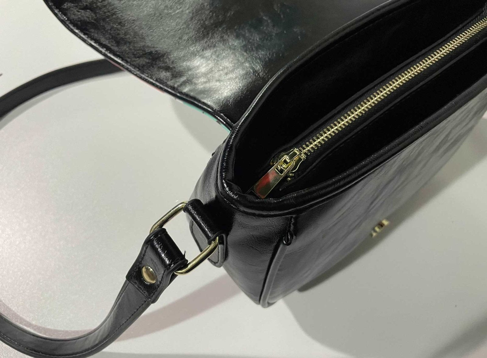 Boho floral snake Vegan leather Classic Saddle Bag - sense forest