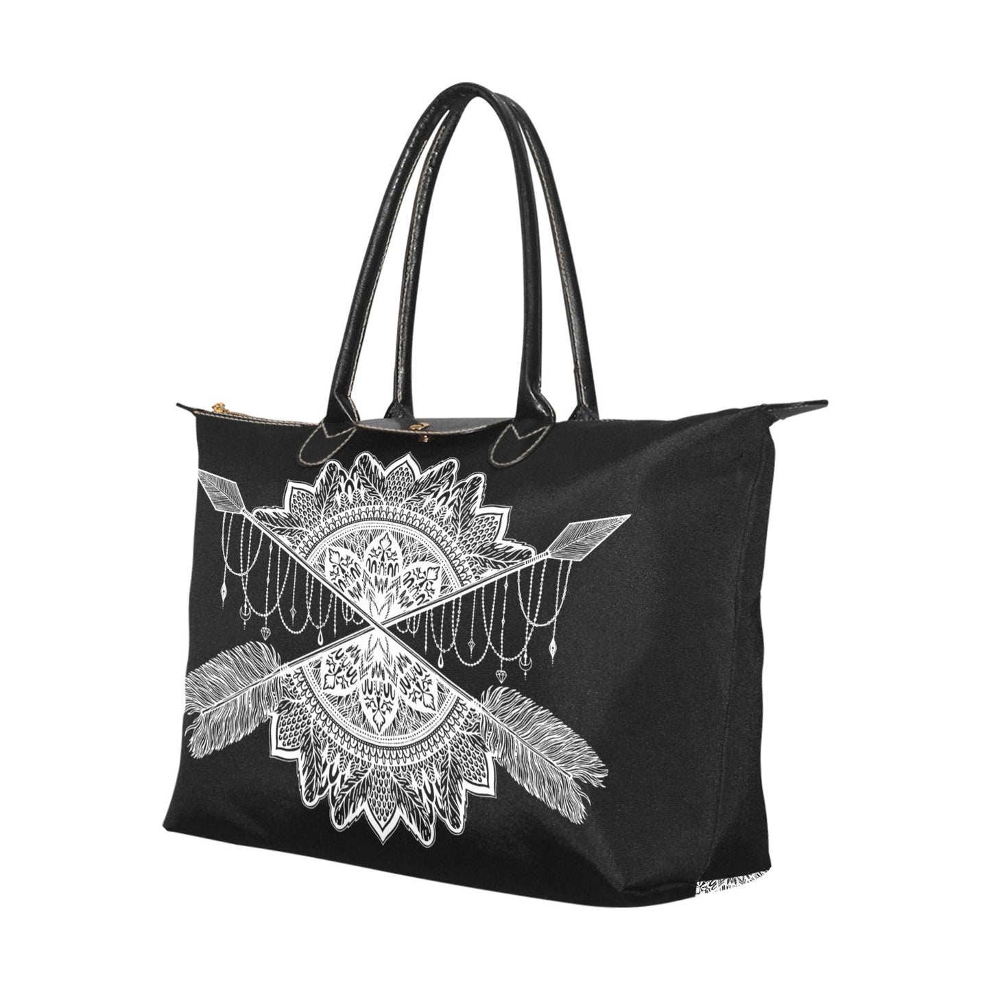Boho Mandala Arrow Women's Classic zip tote Handbag - sense forest