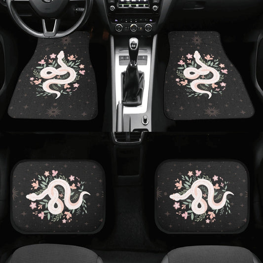 Boho Snake Back and Front Car Floor Mats - sense forest