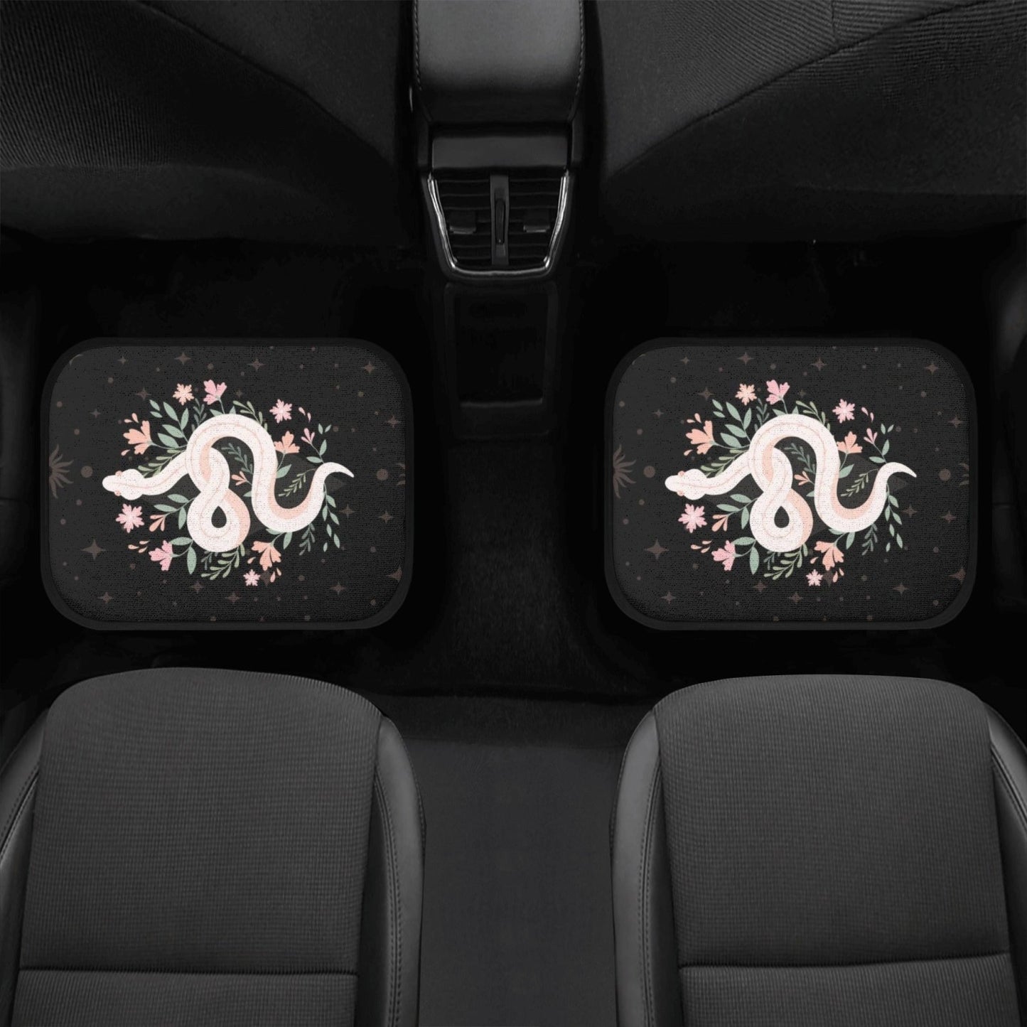 Boho Snake Back and Front Car Floor Mats - sense forest