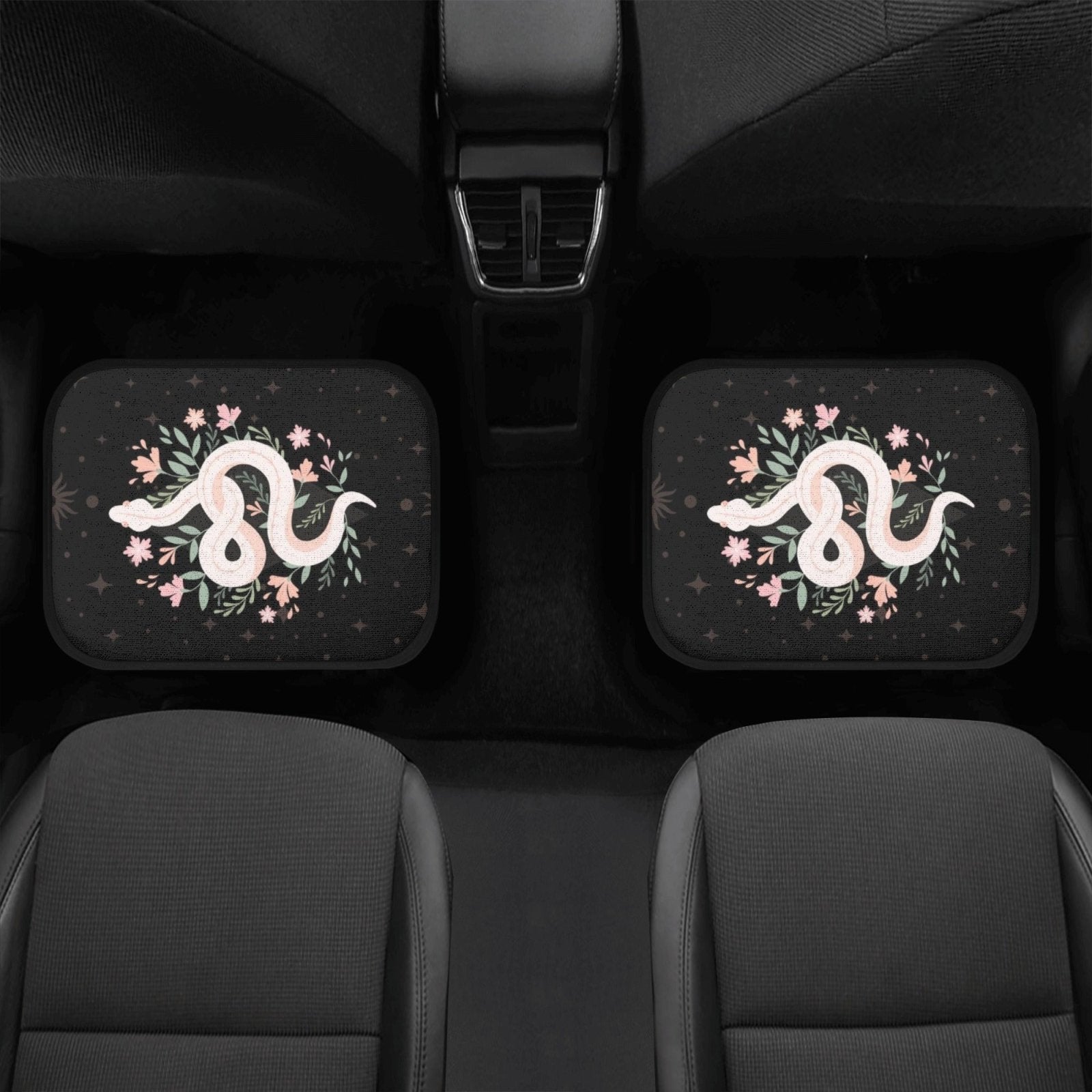 Boho Snake Back and Front Car Floor Mats - sense forest