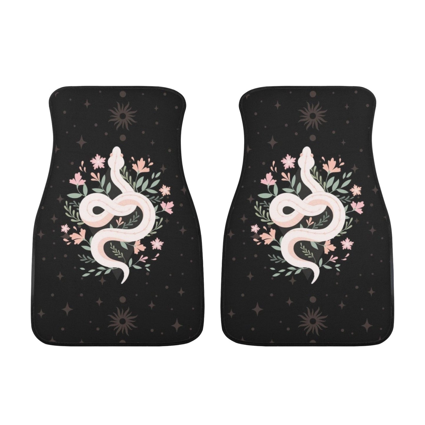 Boho Snake Back and Front Car Floor Mats - sense forest
