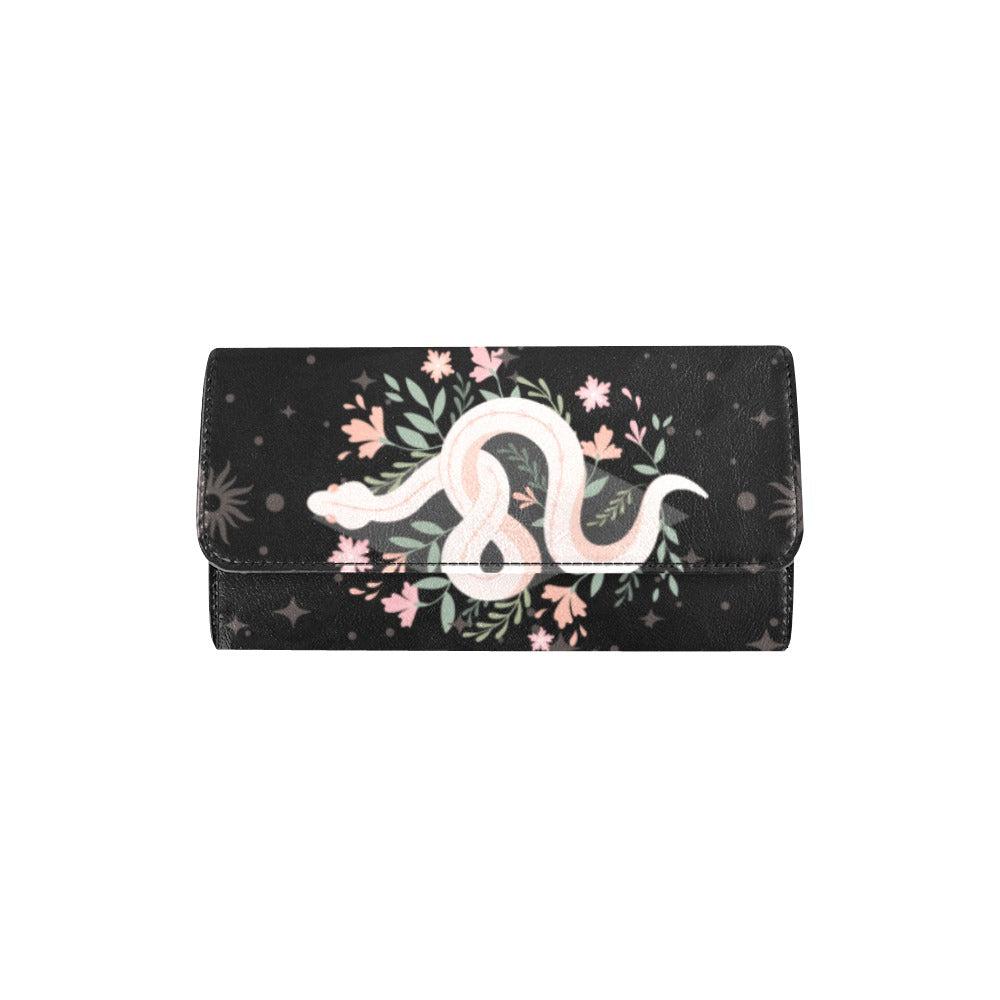 Boho Snake Witch Women's Trifold Long Clutch Wallets | Sense Forest - sense forest