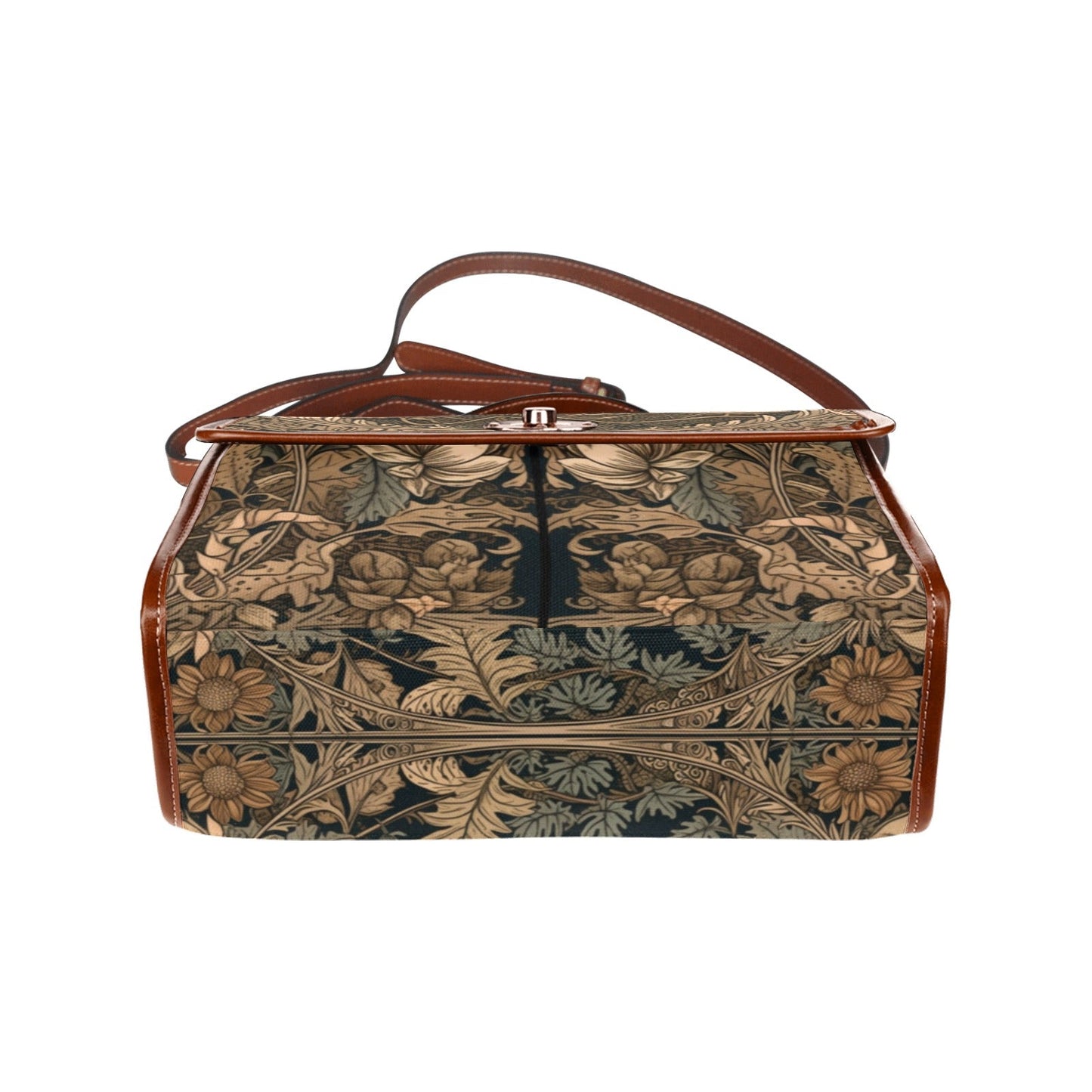 Brown hedgehog canvas satchel bag - sense forest