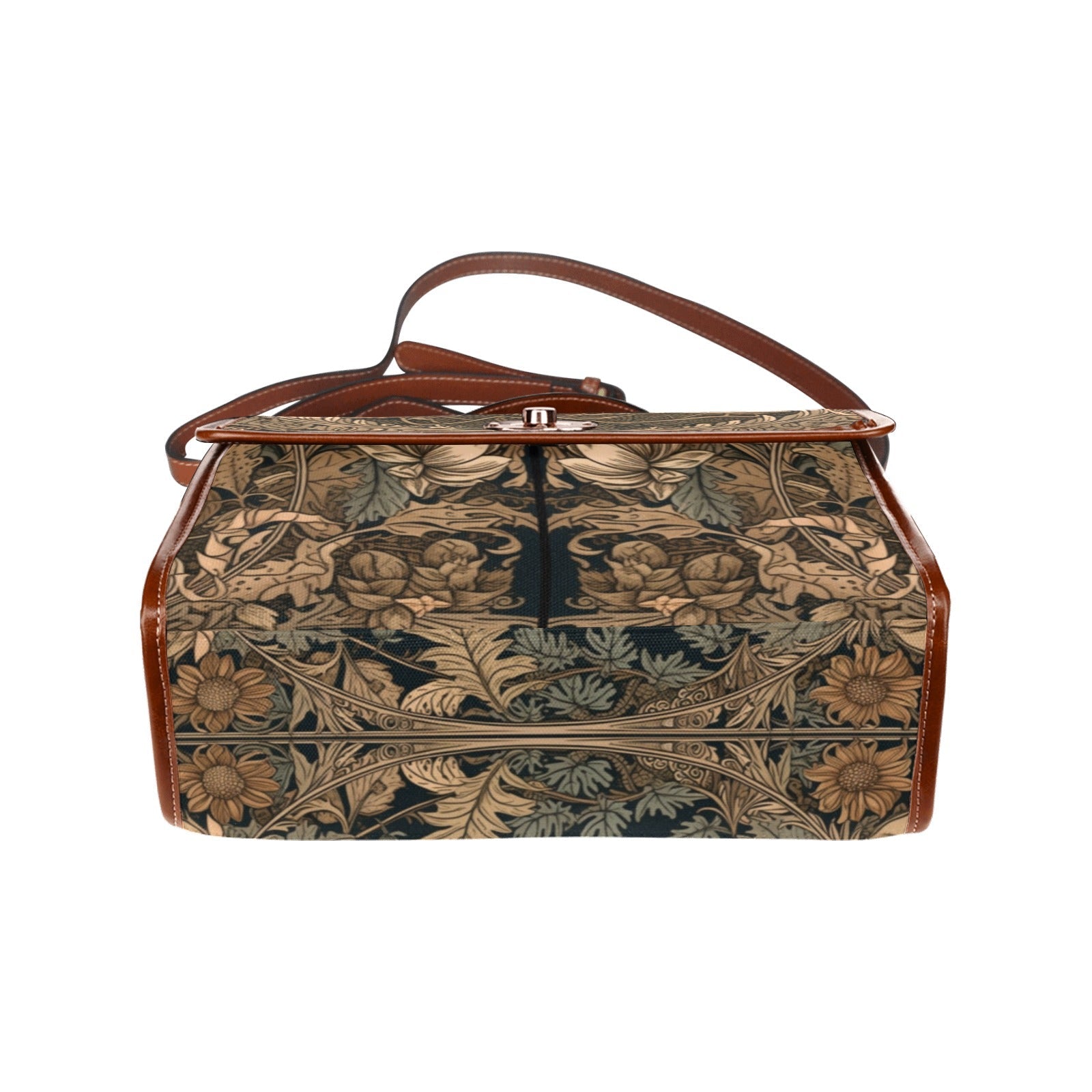 Brown hedgehog canvas satchel bag - sense forest