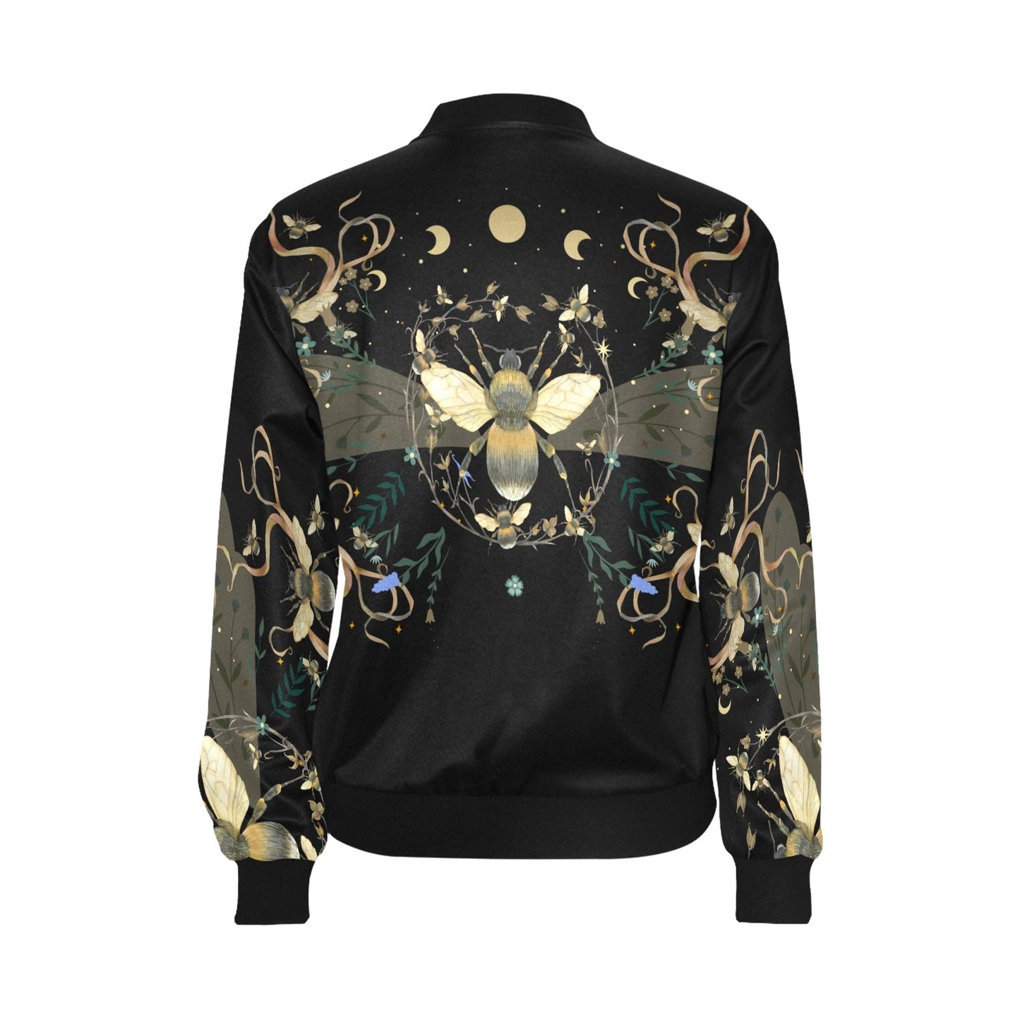 Bumble Bee Bomber Women Bomber Jacket - sense forest