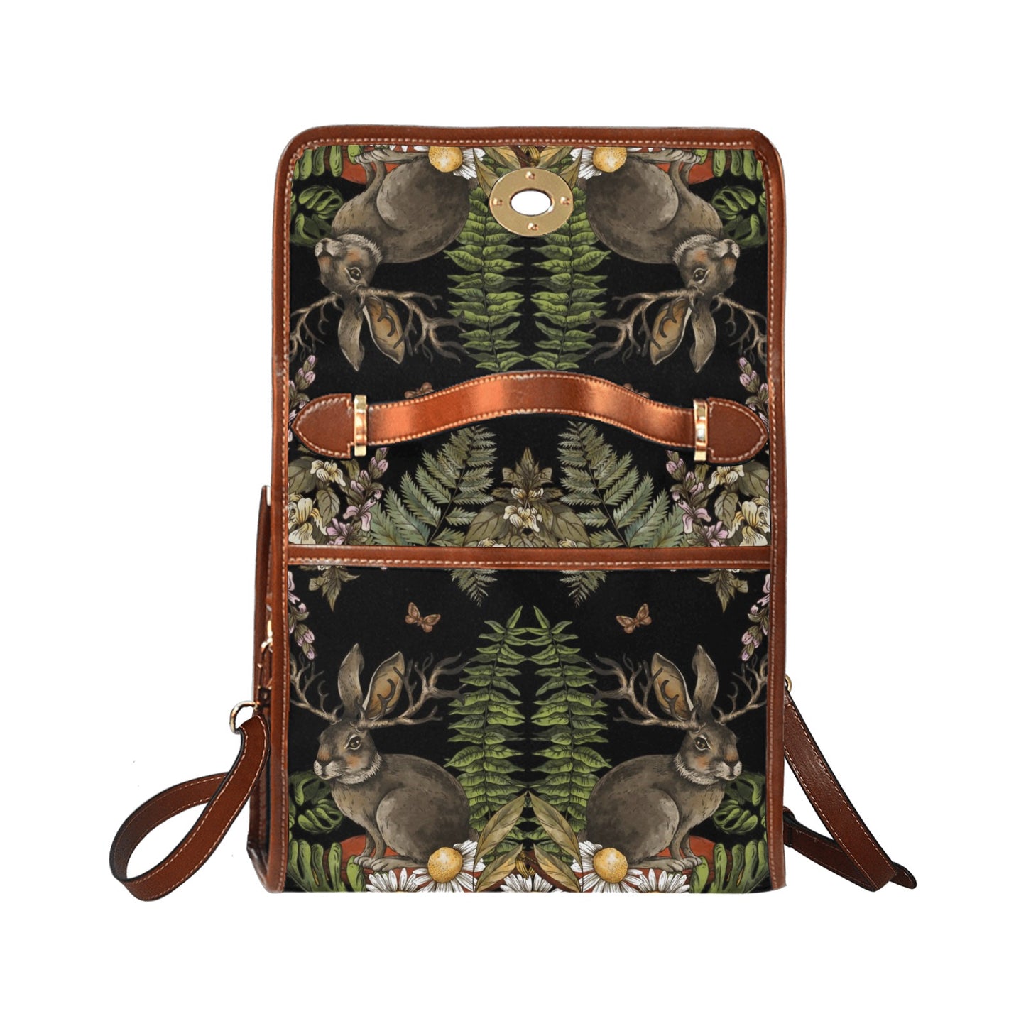 a Cottagecore Forest witch Pagan Ostara Canvas Satchel bag by sense forest