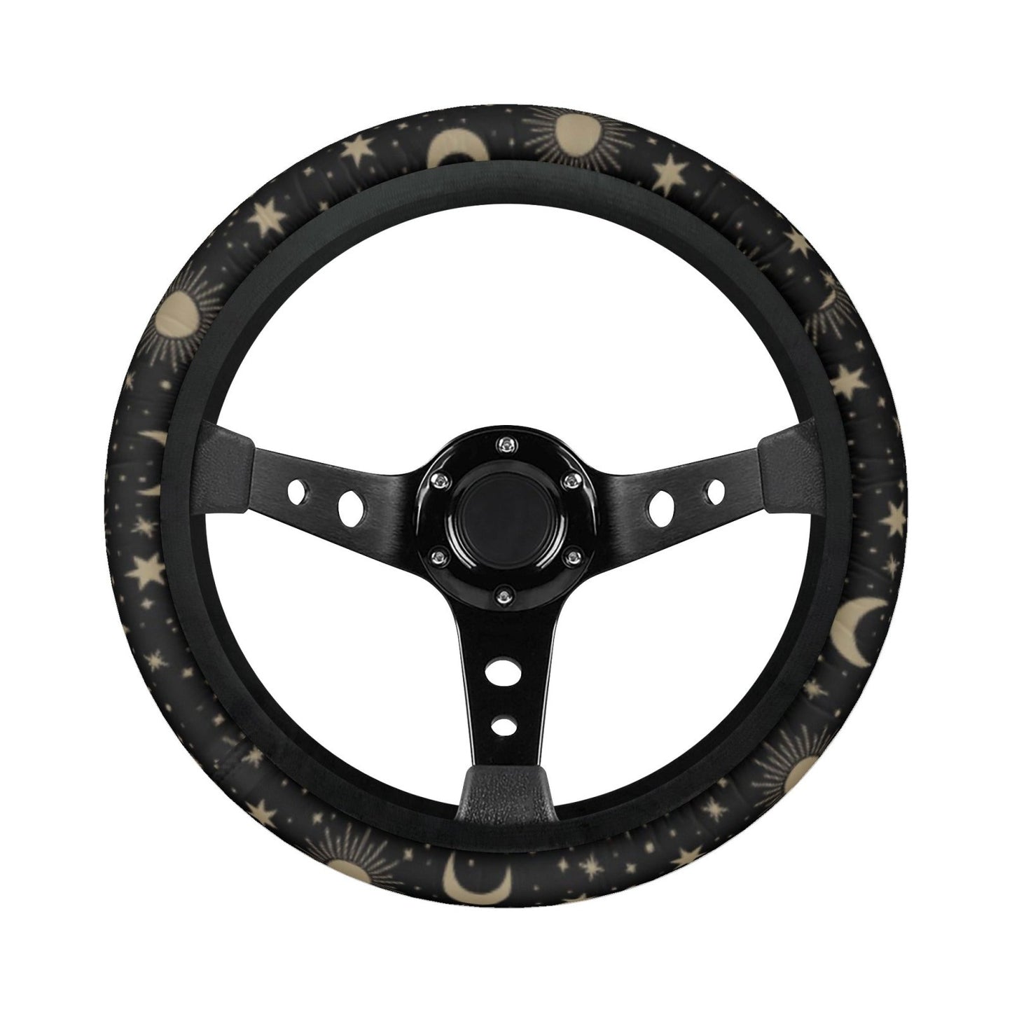 Celestial Sun Moon Star Car Steering Wheel Cover - sense forest