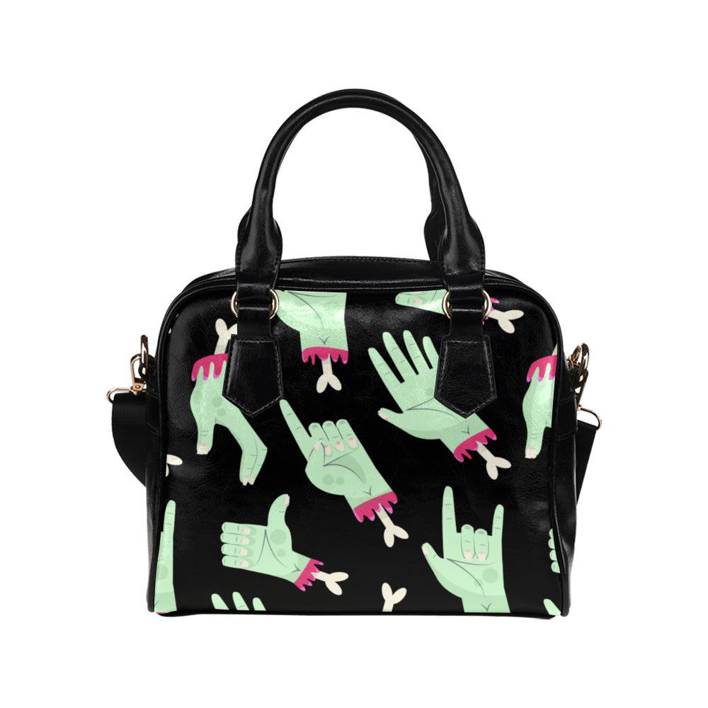 Chopped off hands bowler bag Shoulder Handbag with strap - sense forest