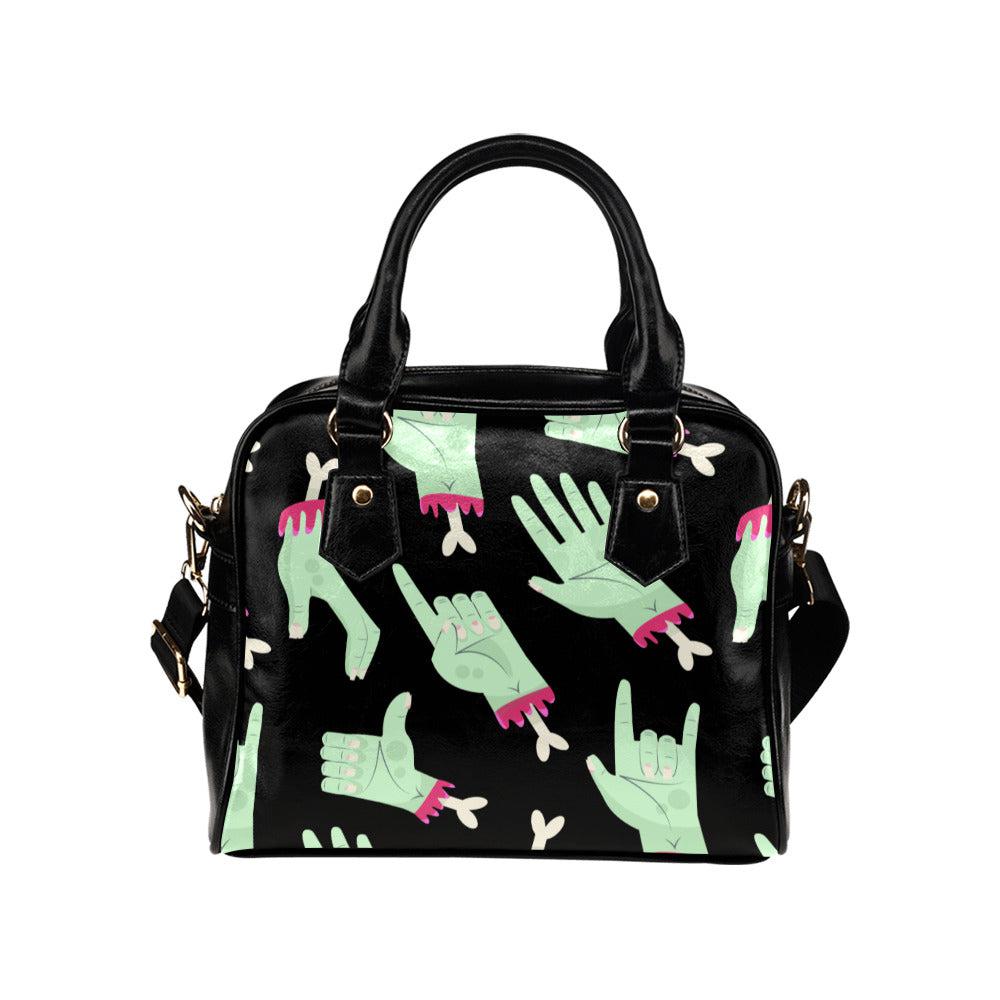 Chopped off hands bowler bag Shoulder Handbag with strap - sense forest