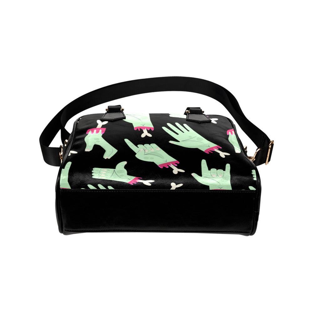 Chopped off hands bowler bag Shoulder Handbag with strap - sense forest