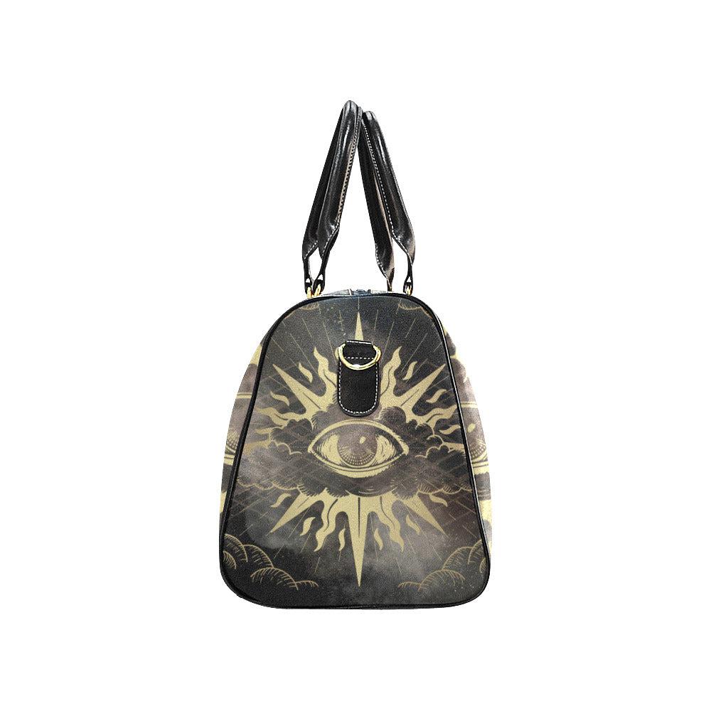 Cloud eye Mystical witch small duffle weekender Travel Bag Black - sense forest