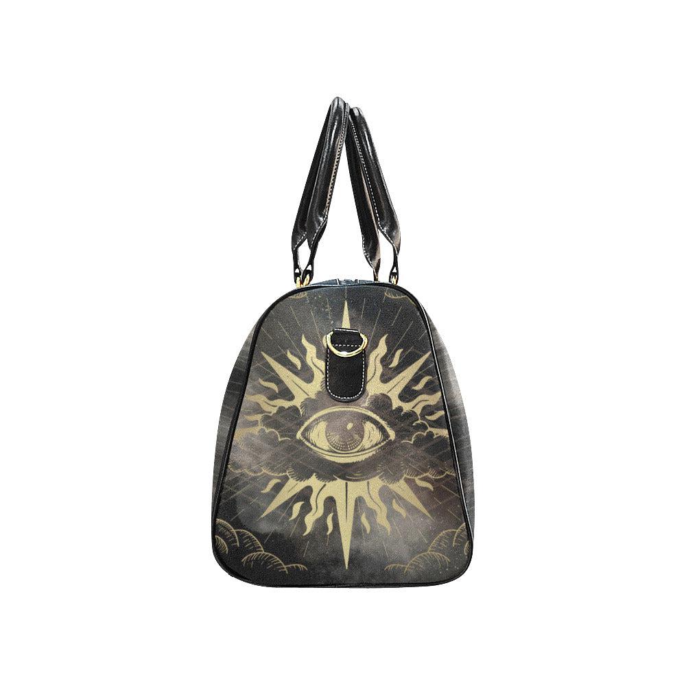 Cloud eye Mystical witch small duffle weekender Travel Bag Black - sense forest