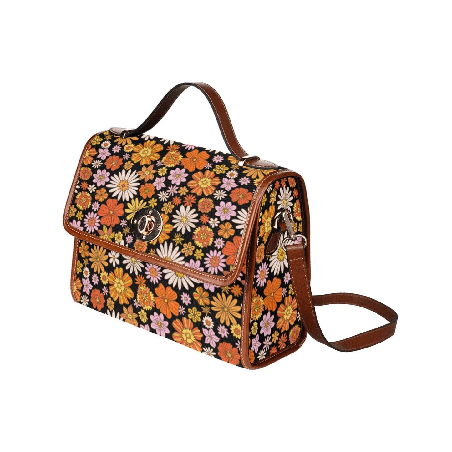 Cottagecore 70s Daisy print satchel bag - sense forest