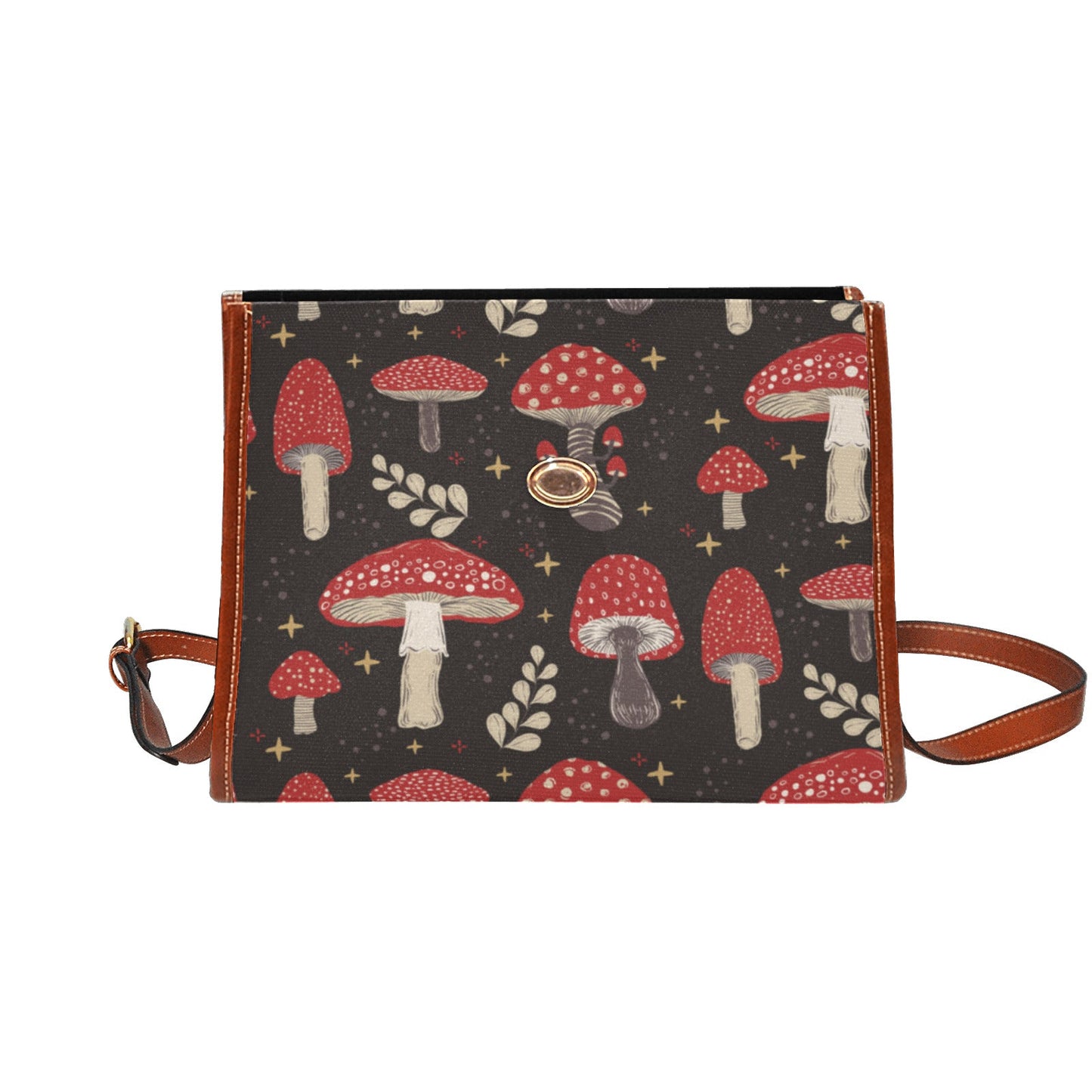 Cottagecore Amanita mushroom Canvas Satchel Bag - sense forest
