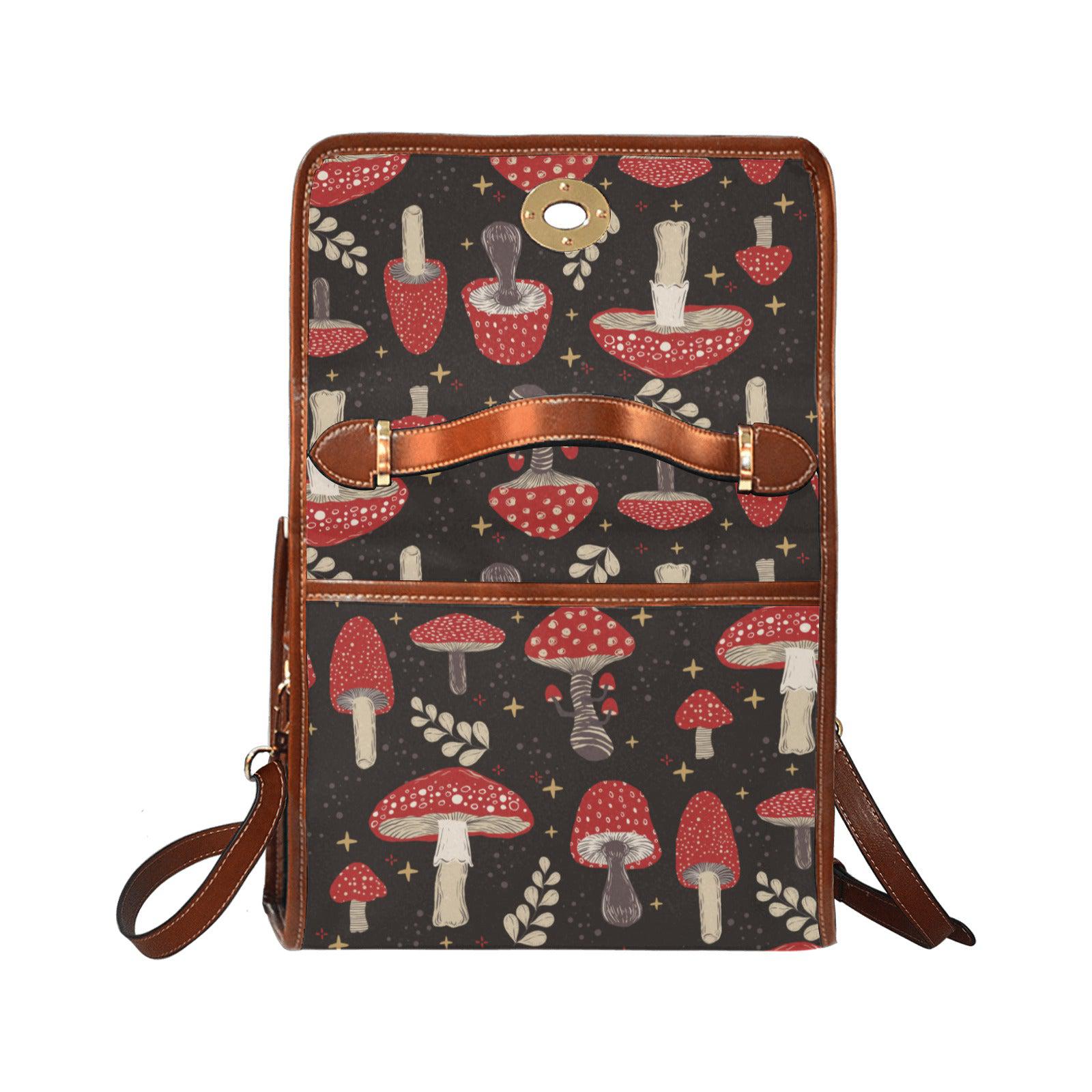 Cottagecore Amanita mushroom Canvas Satchel Bag - sense forest