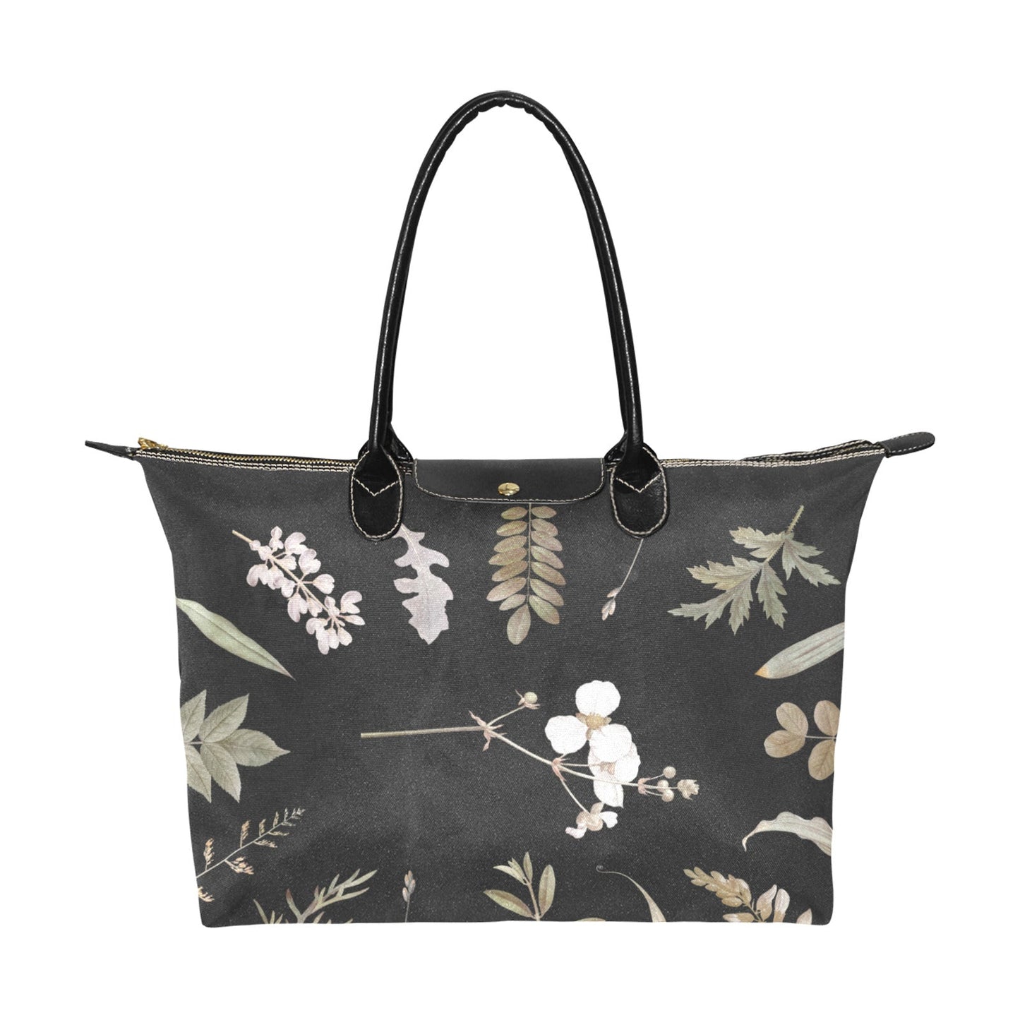 Cottagecore dried flower frame zip tote Women's Classic Handbag - sense forest