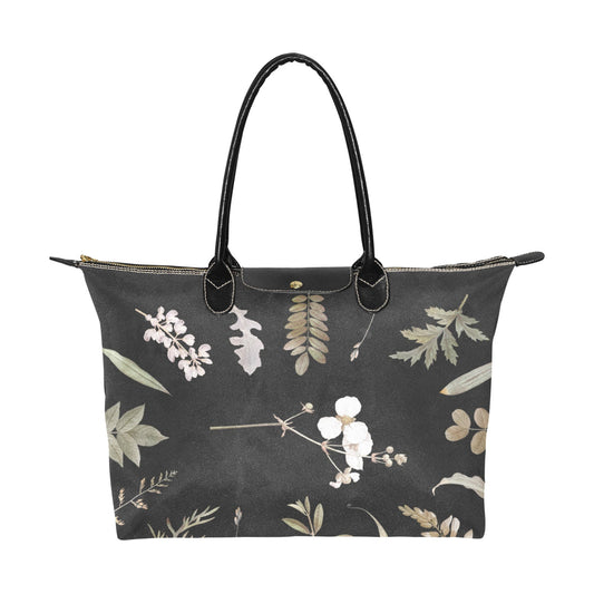 Cottagecore dried flower frame zip tote Women's Classic Handbag - sense forest