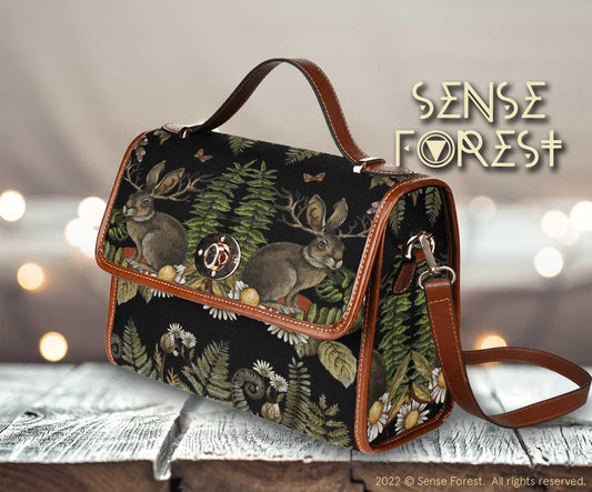 Cottagecore Forest Pagan Ostara Canvas Satchel bag - sense forest