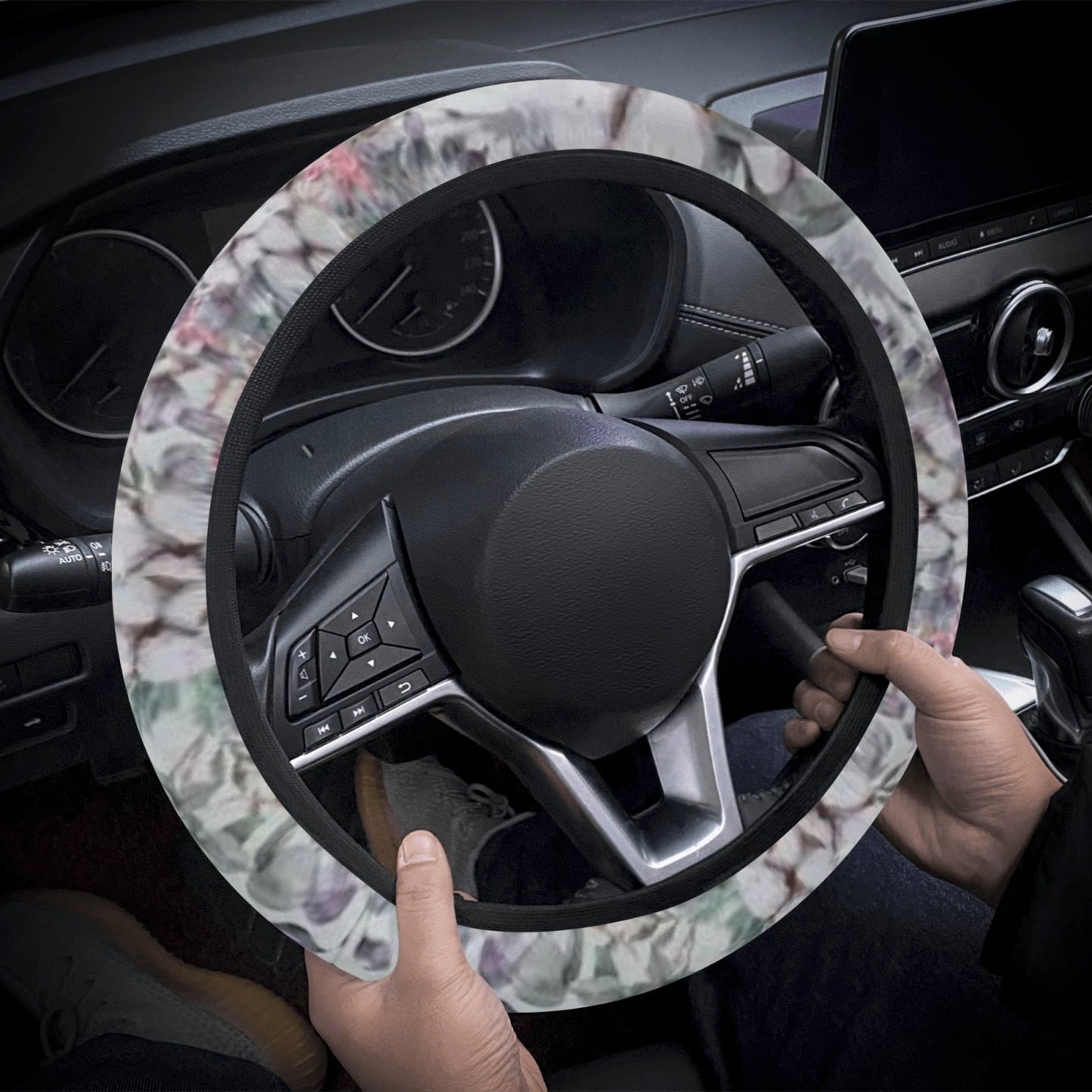 Cotton Floral Car Steering Wheel Covers - sense forest