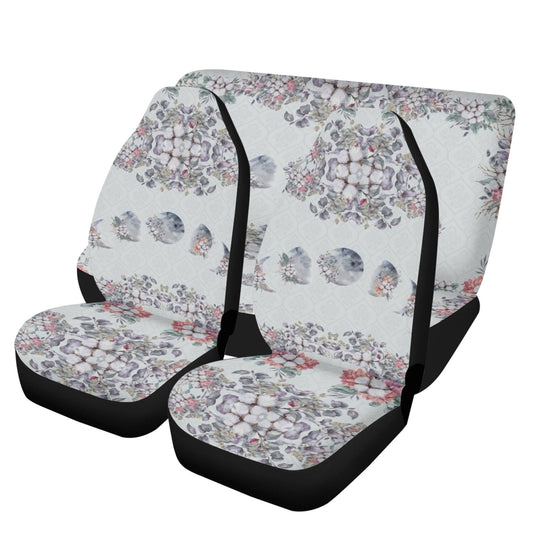 Cotton Floral Moon Phase Car Seat Cover Set - sense forest