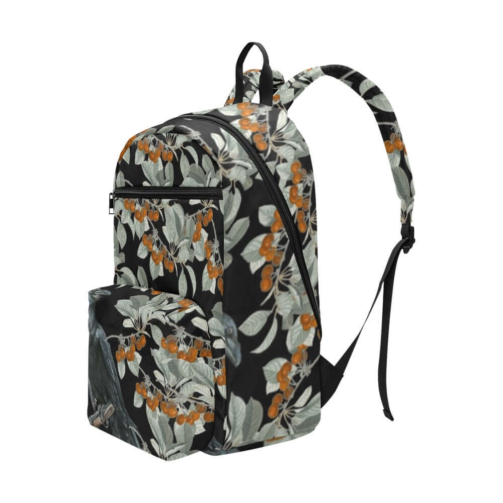 Crow in berry bush witchy Raven backpack Travel Backpack(Large Capacity) - sense forest