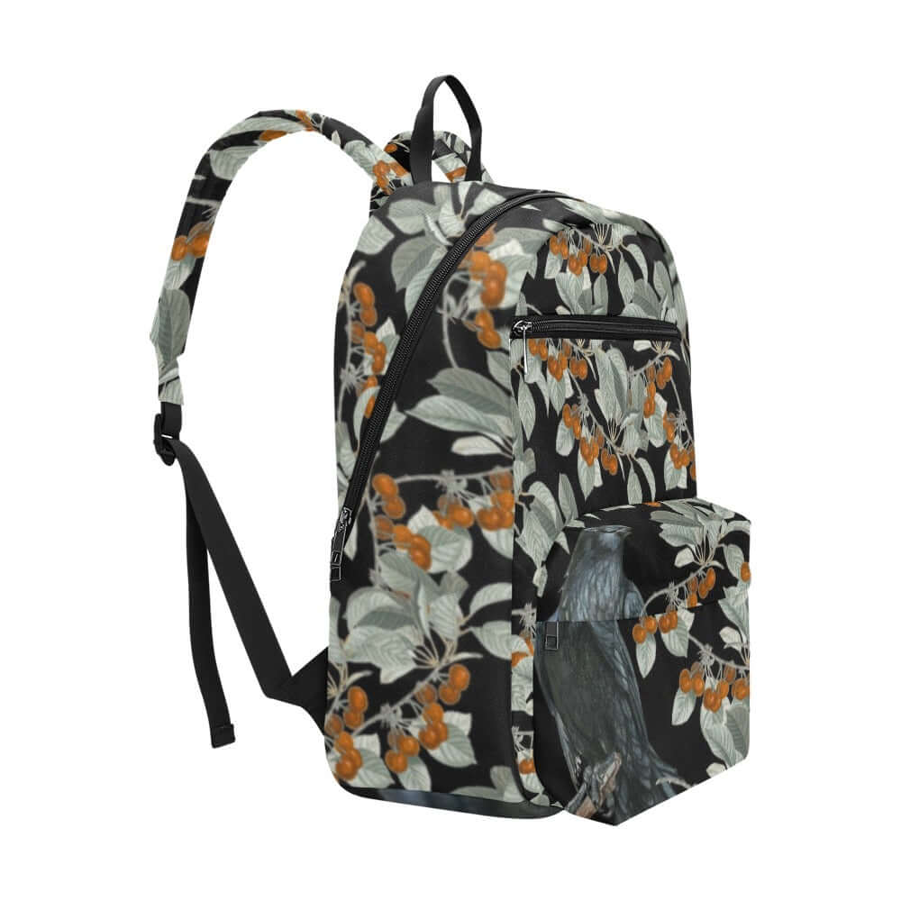Crow in berry bush witchy Raven backpack Travel Backpack(Large Capacity) - sense forest