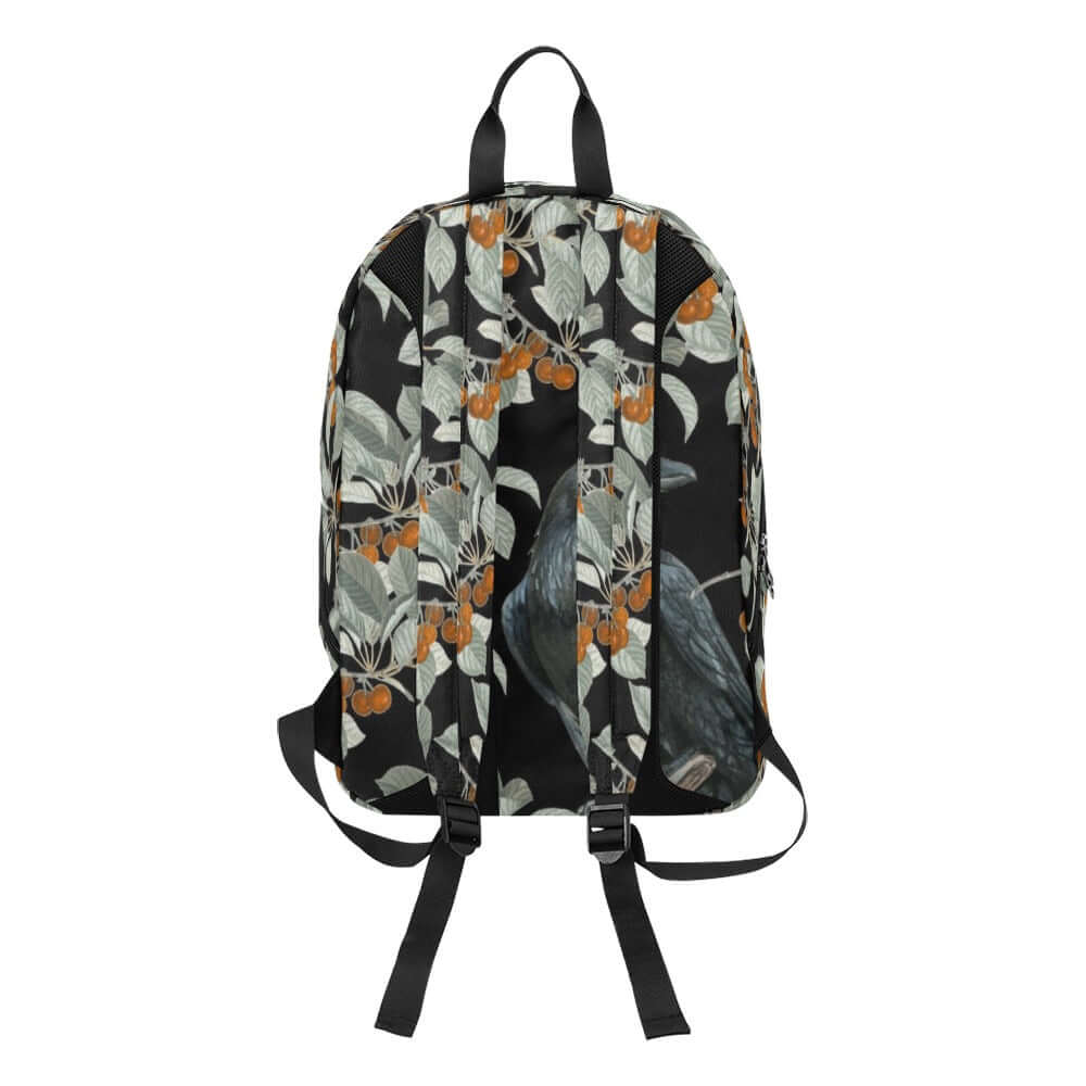 Crow in berry bush witchy Raven backpack Travel Backpack(Large Capacity) - sense forest