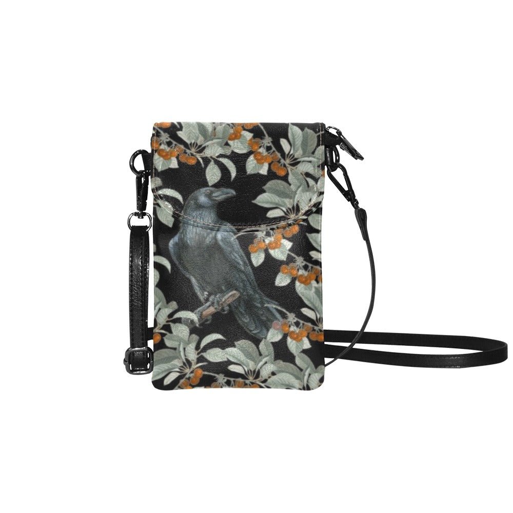 Crow Vegan Leather phone purse - sense forest