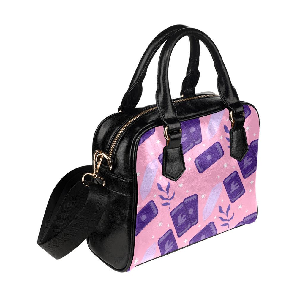 Crystal tarot bowler bag Shoulder Handbag with strap - sense forest