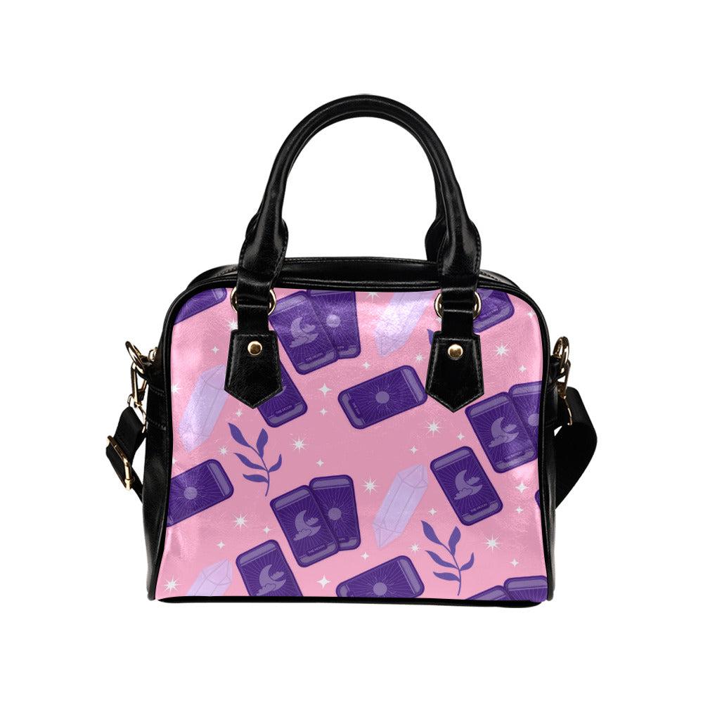 Crystal tarot bowler bag Shoulder Handbag with strap - sense forest