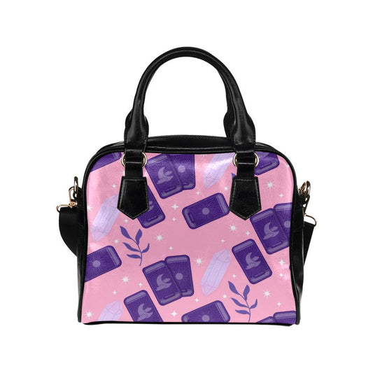 Crystal tarot bowler bag Shoulder Handbag with strap - sense forest