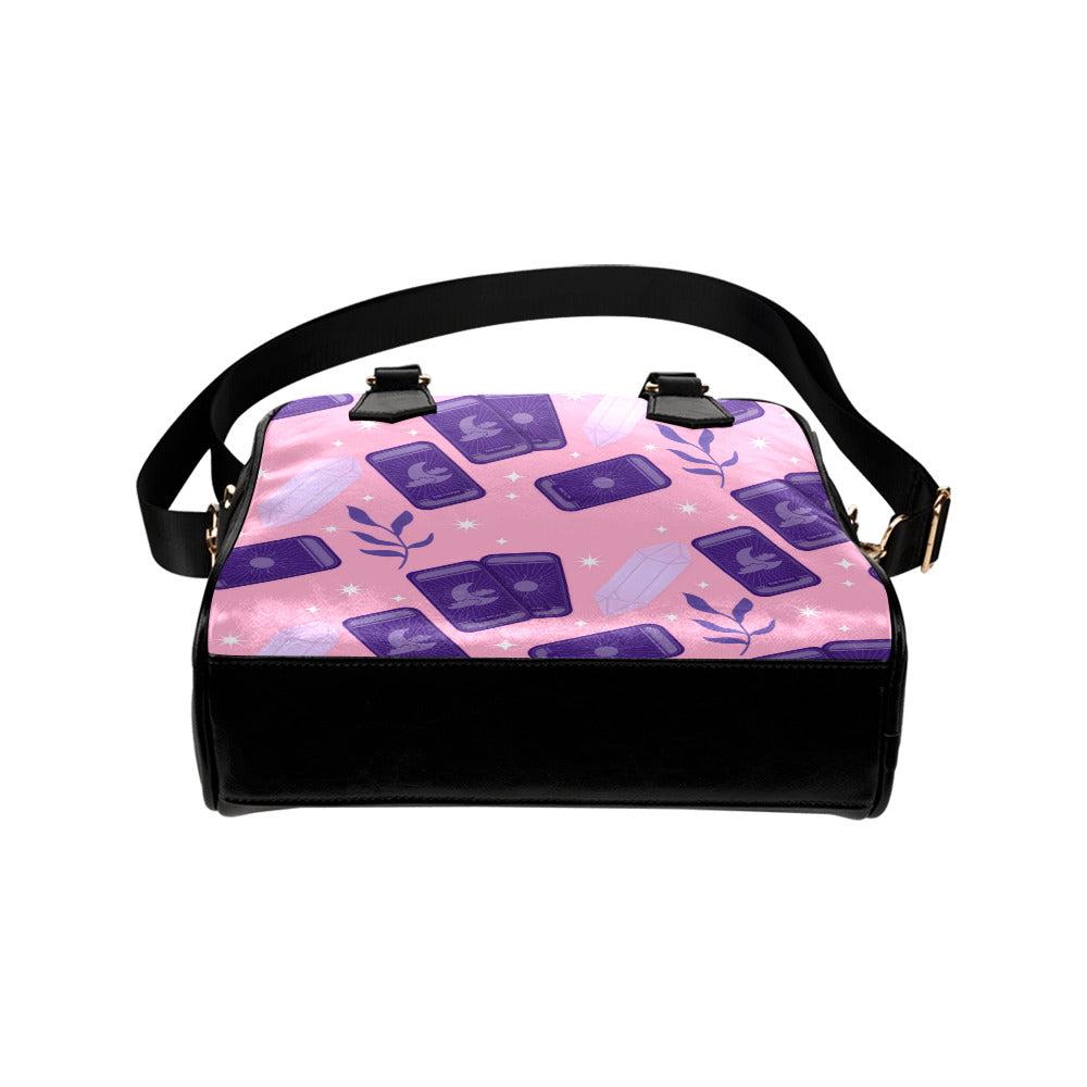Crystal tarot bowler bag Shoulder Handbag with strap - sense forest